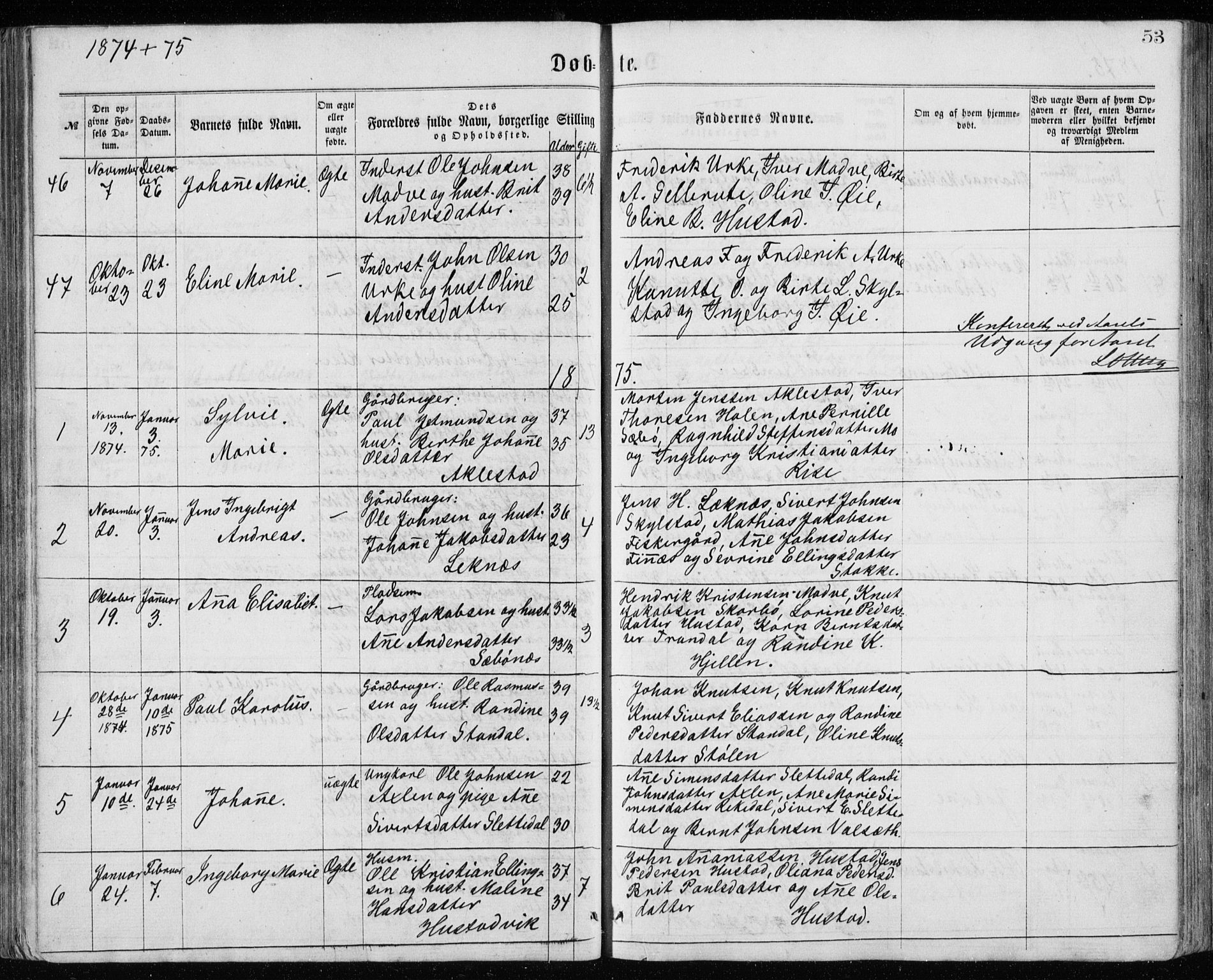 Ministerialprotokoller, klokkerbøker og fødselsregistre - Møre og Romsdal, AV/SAT-A-1454/515/L0214: Parish register (copy) no. 515C01, 1865-1883, p. 53