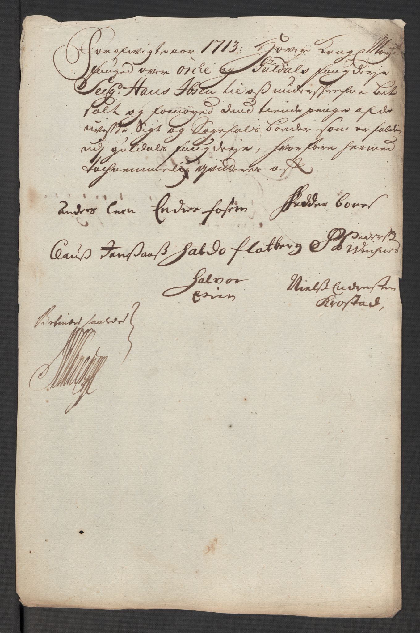 Rentekammeret inntil 1814, Reviderte regnskaper, Fogderegnskap, AV/RA-EA-4092/R60/L3964: Fogderegnskap Orkdal og Gauldal, 1713, p. 544