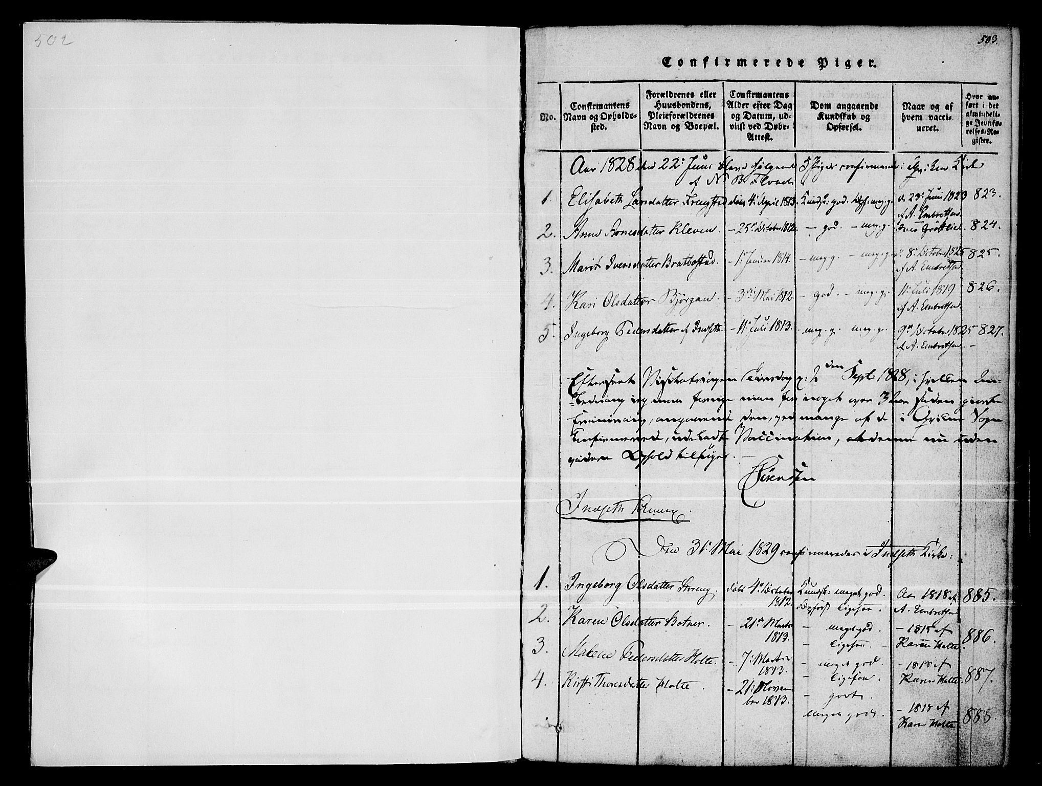 Kvikne prestekontor, AV/SAH-PREST-064/H/Ha/Haa/L0004: Parish register (official) no. 4, 1815-1840, p. 502-503