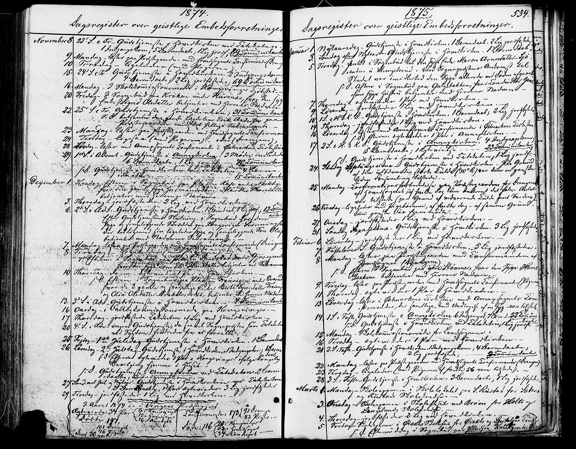 Vinger prestekontor, AV/SAH-PREST-024/H/Ha/Haa/L0012: Parish register (official) no. 12, 1871-1880, p. 534