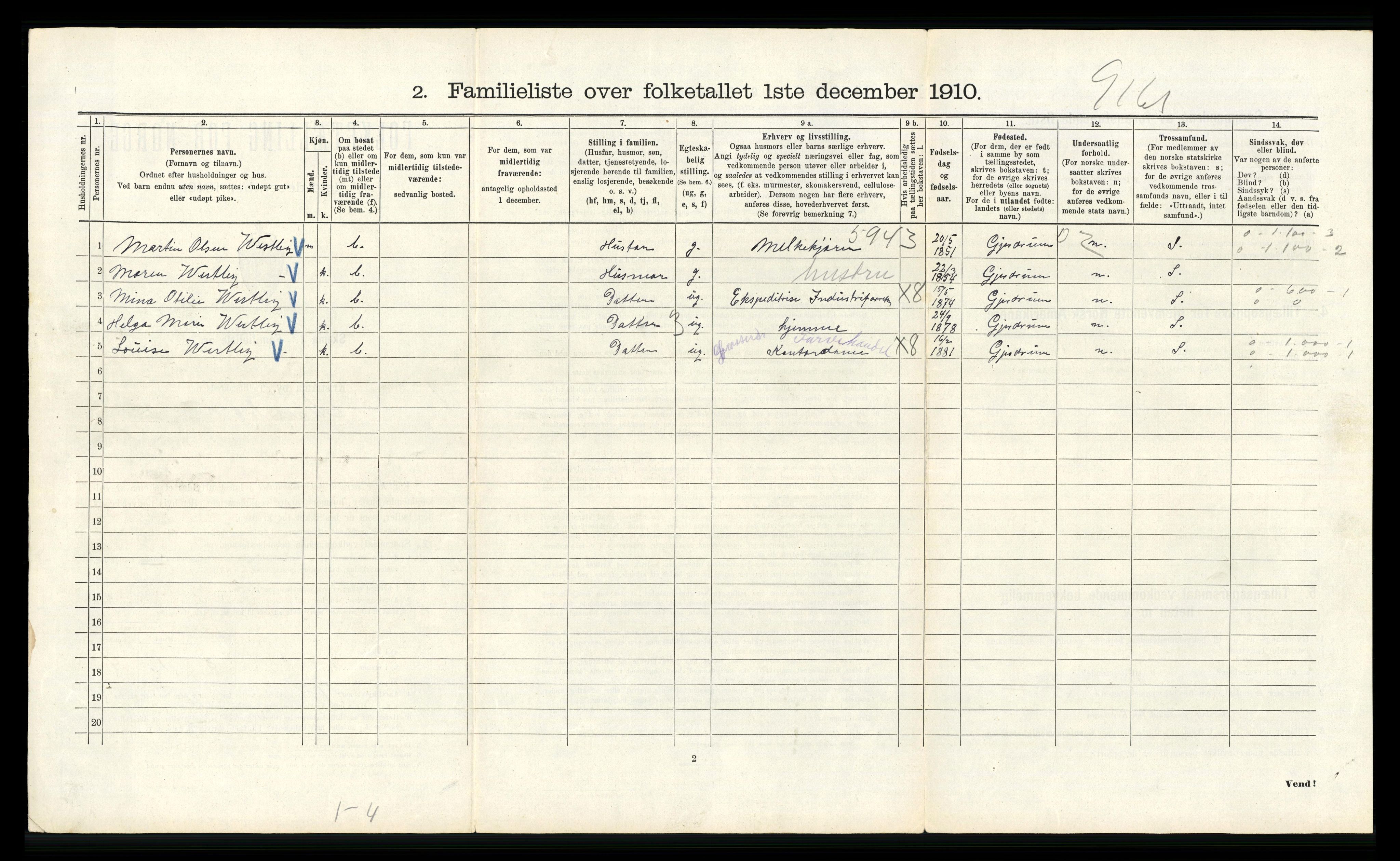 RA, 1910 census for Kristiania, 1910, p. 63182