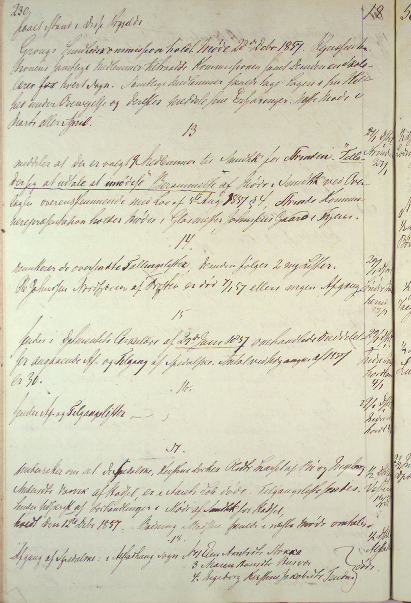 Lepraarkiver - Overlegen for den spedalske sykdom, AV/SAB-A-61001/B.c/L0001: Journal, 1854-1859, p. 230