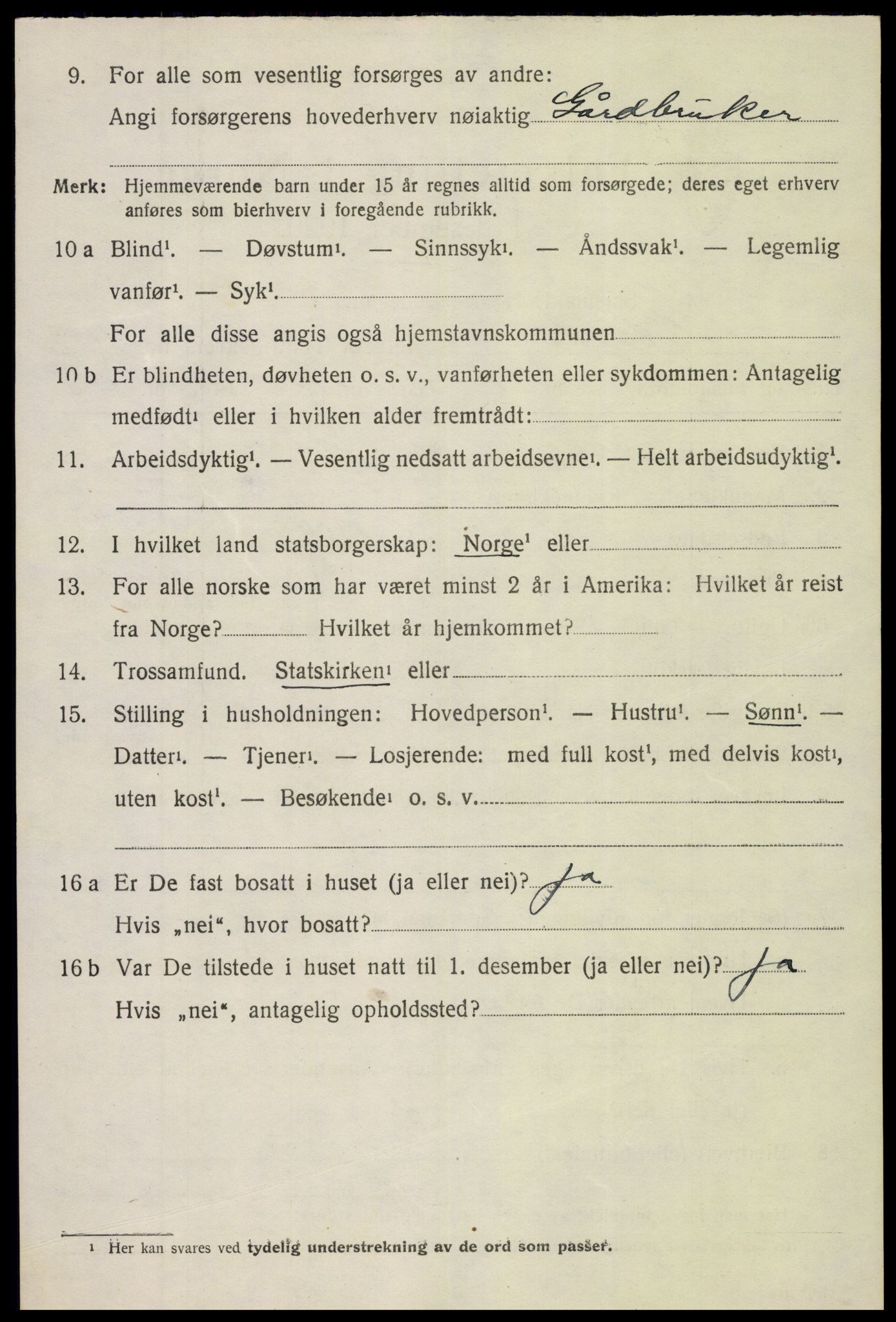 SAH, 1920 census for Etnedal, 1920, p. 4577