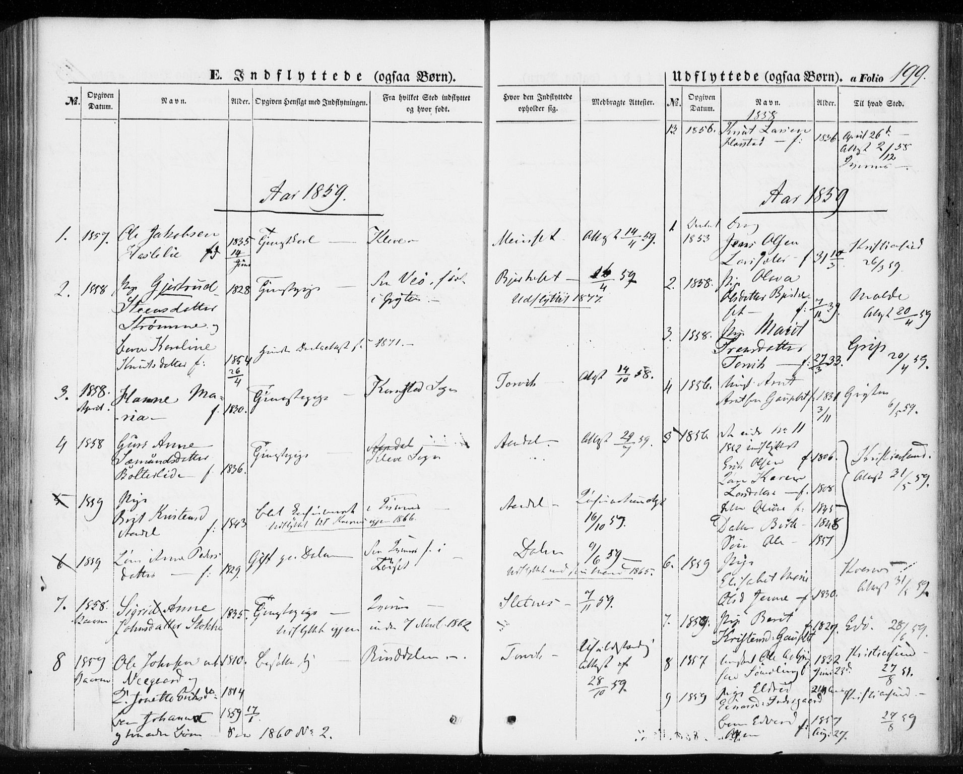 Ministerialprotokoller, klokkerbøker og fødselsregistre - Møre og Romsdal, SAT/A-1454/584/L0965: Parish register (official) no. 584A05, 1857-1868, p. 199
