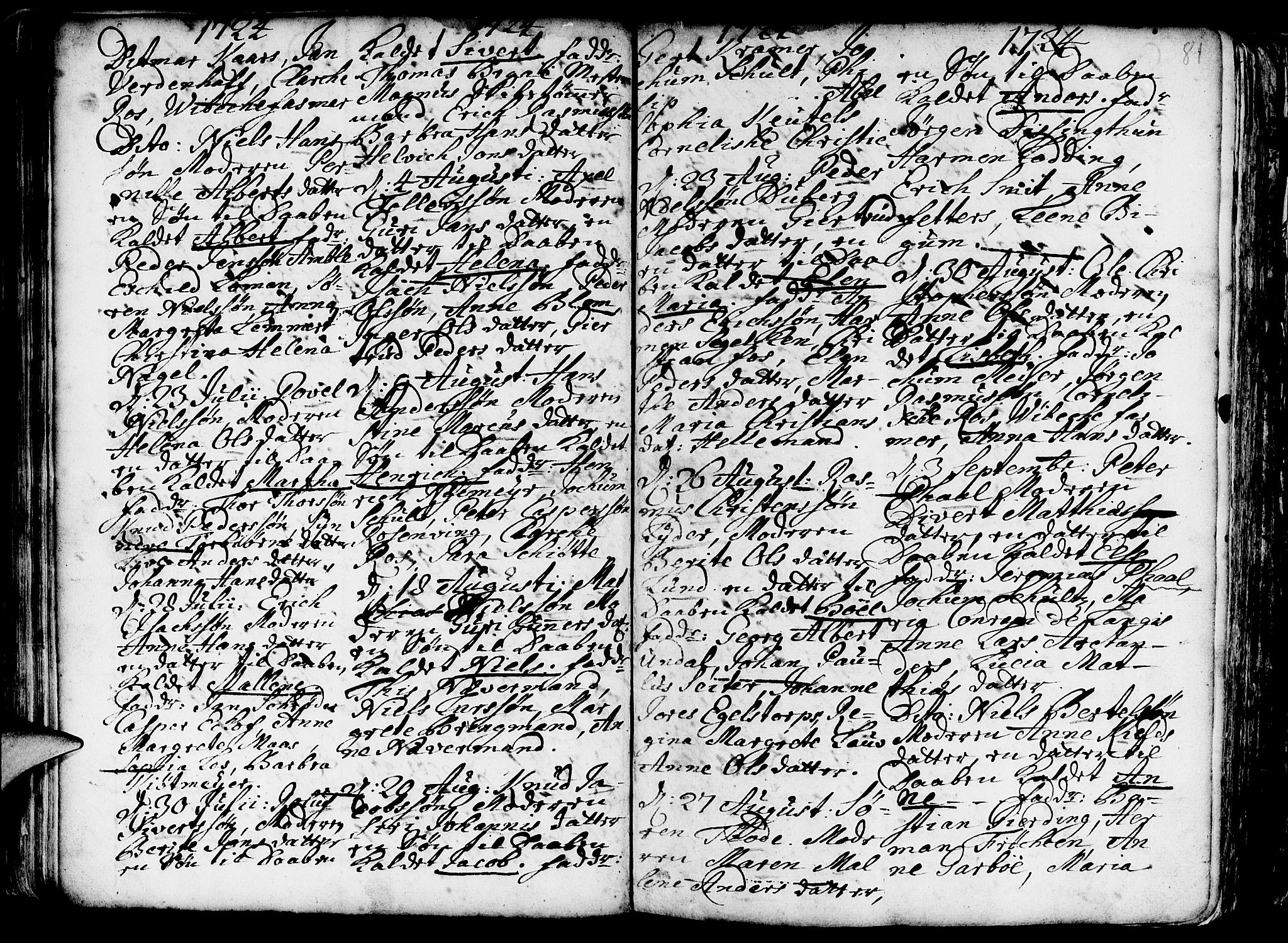 Nykirken Sokneprestembete, AV/SAB-A-77101/H/Haa/L0003: Parish register (official) no. A 3, 1717-1764, p. 81