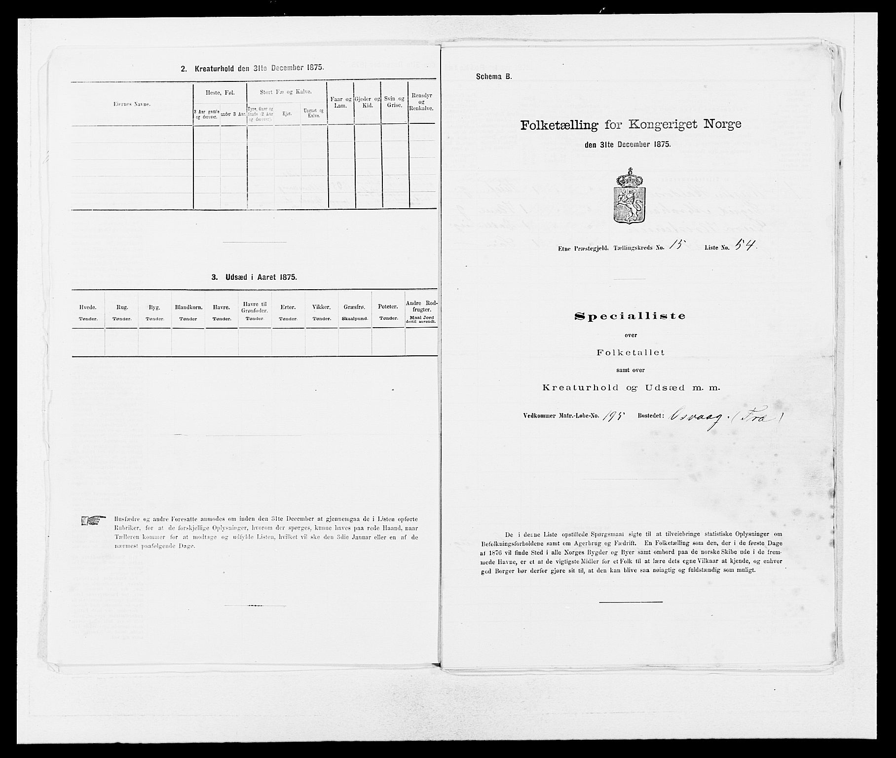 SAB, 1875 census for 1211P Etne, 1875, p. 1002