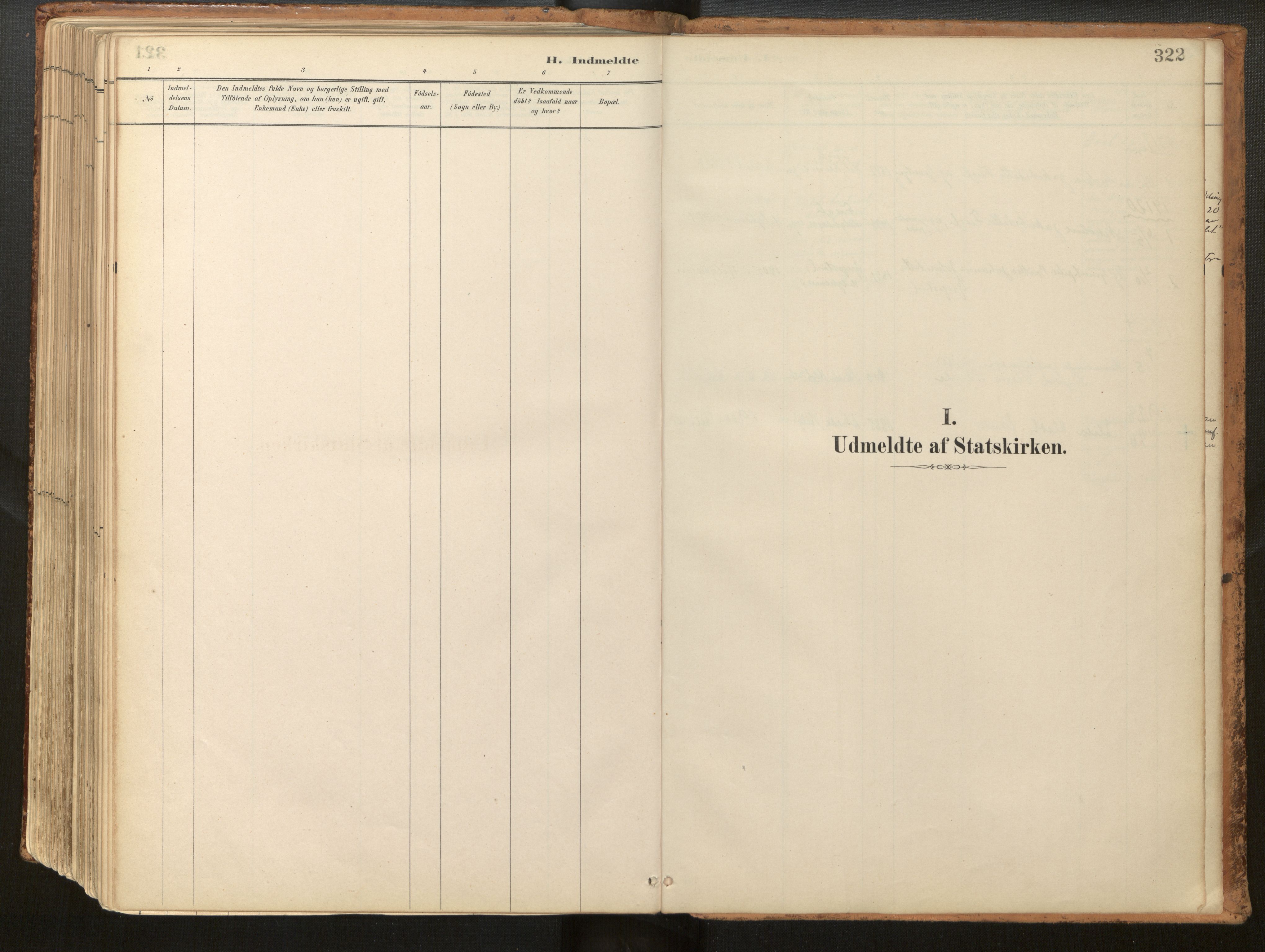 Jølster sokneprestembete, SAB/A-80701/H/Haa/Haac/L0001: Parish register (official) no. C 1, 1882-1928, p. 322