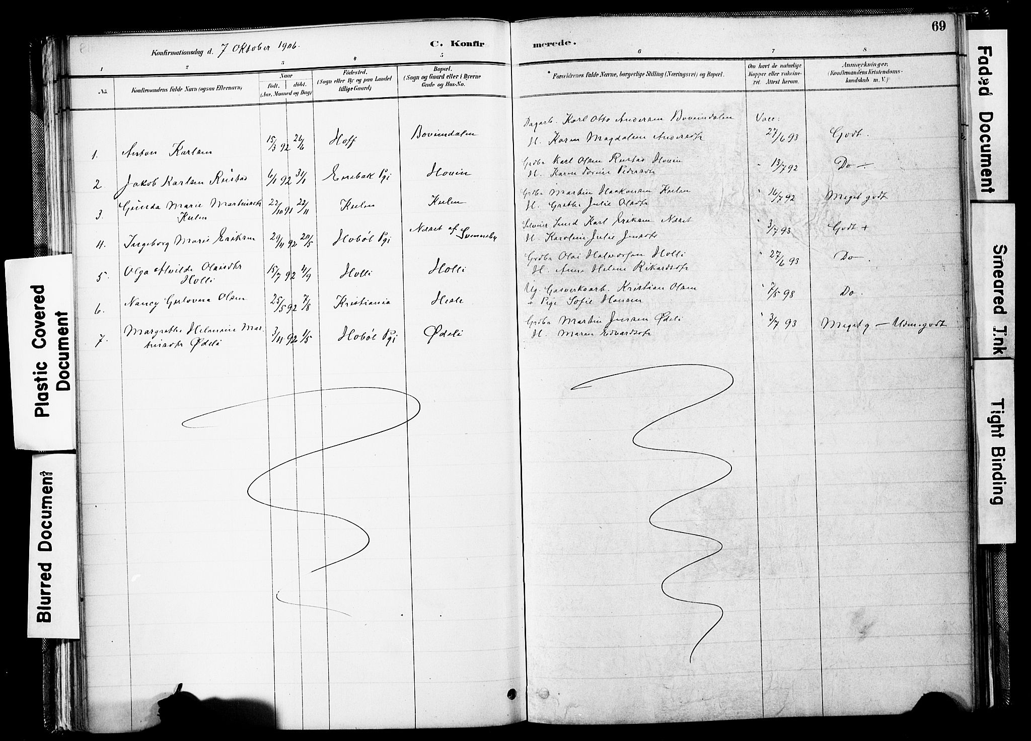 Spydeberg prestekontor Kirkebøker, SAO/A-10924/F/Fb/L0001: Parish register (official) no. II 1, 1886-1907, p. 69