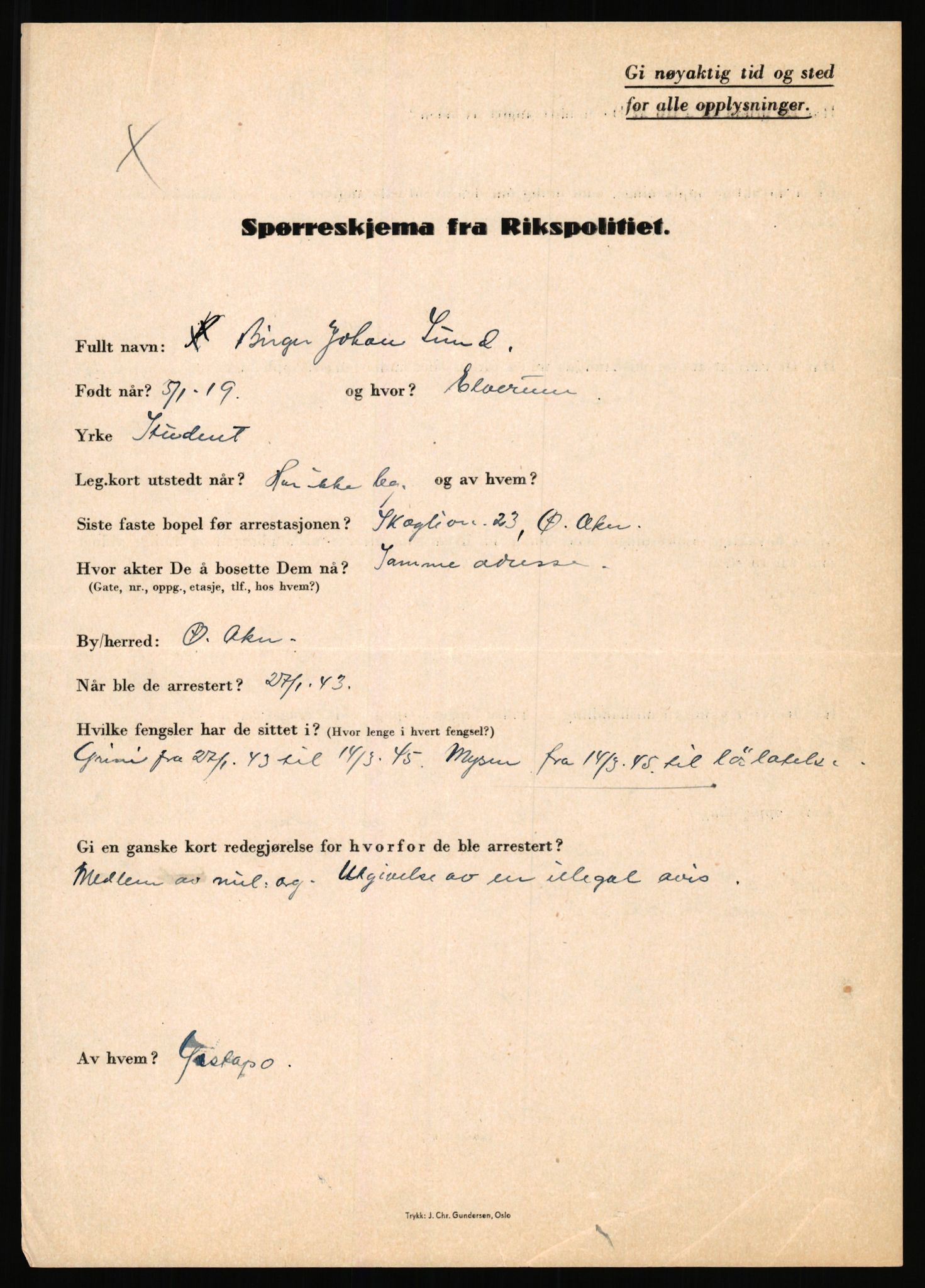 Rikspolitisjefen, AV/RA-S-1560/L/L0011: Lucassen, Oscar Fredrik - Moen, Olav, 1940-1945, p. 21