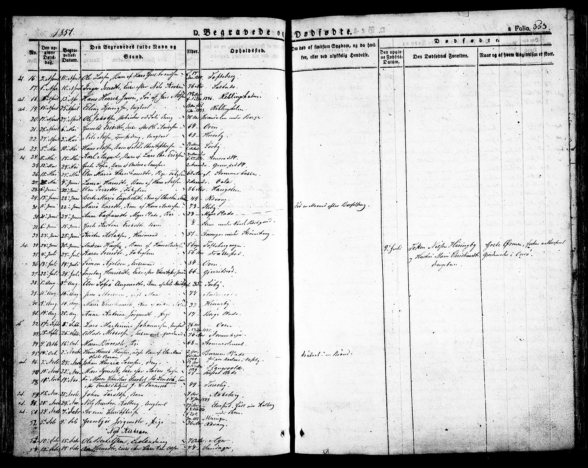 Råde prestekontor kirkebøker, AV/SAO-A-2009/F/Fa/L0005: Parish register (official) no. 5, 1830-1853, p. 353