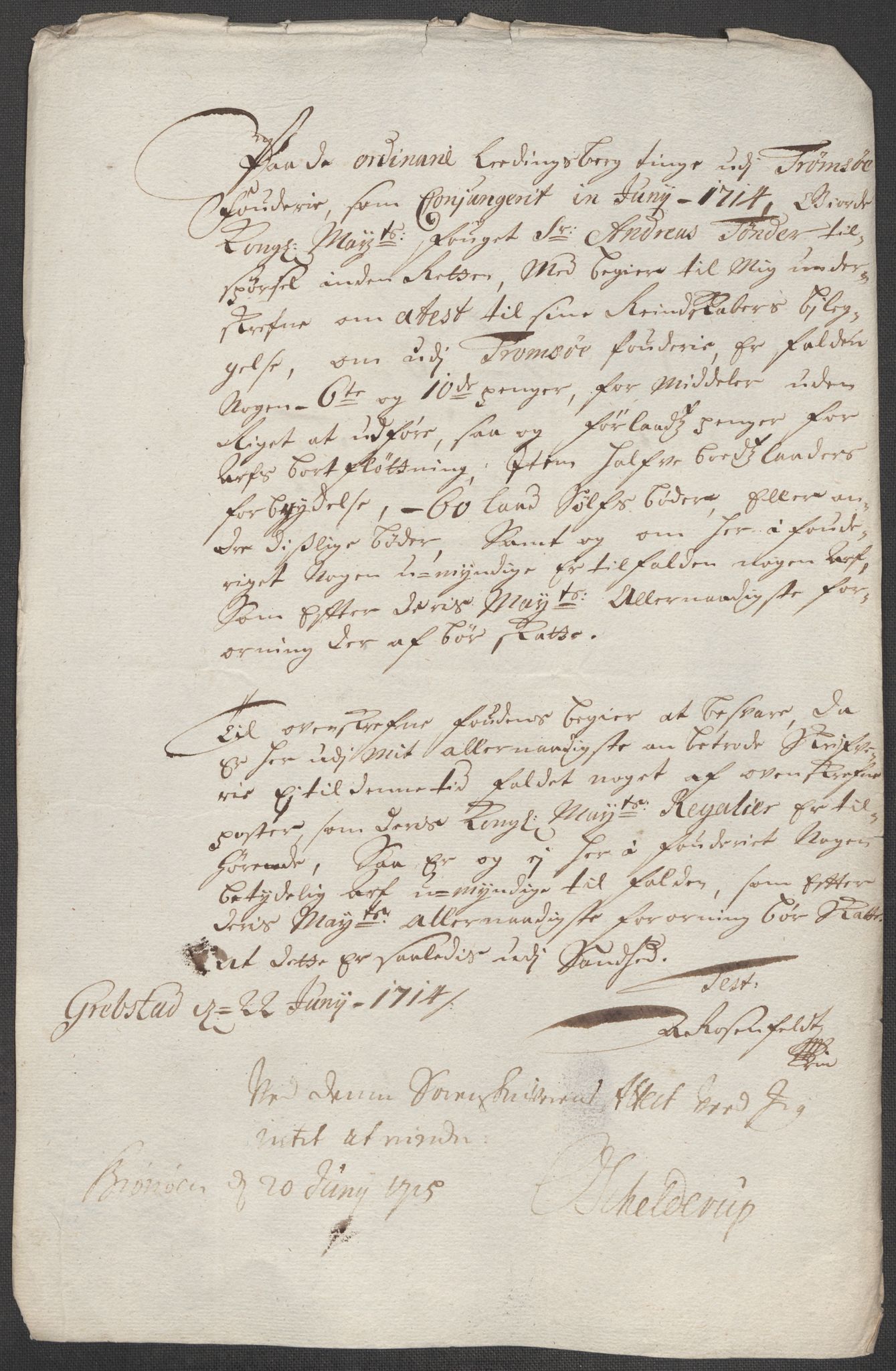 Rentekammeret inntil 1814, Reviderte regnskaper, Fogderegnskap, RA/EA-4092/R68/L4760: Fogderegnskap Senja og Troms, 1714, p. 275