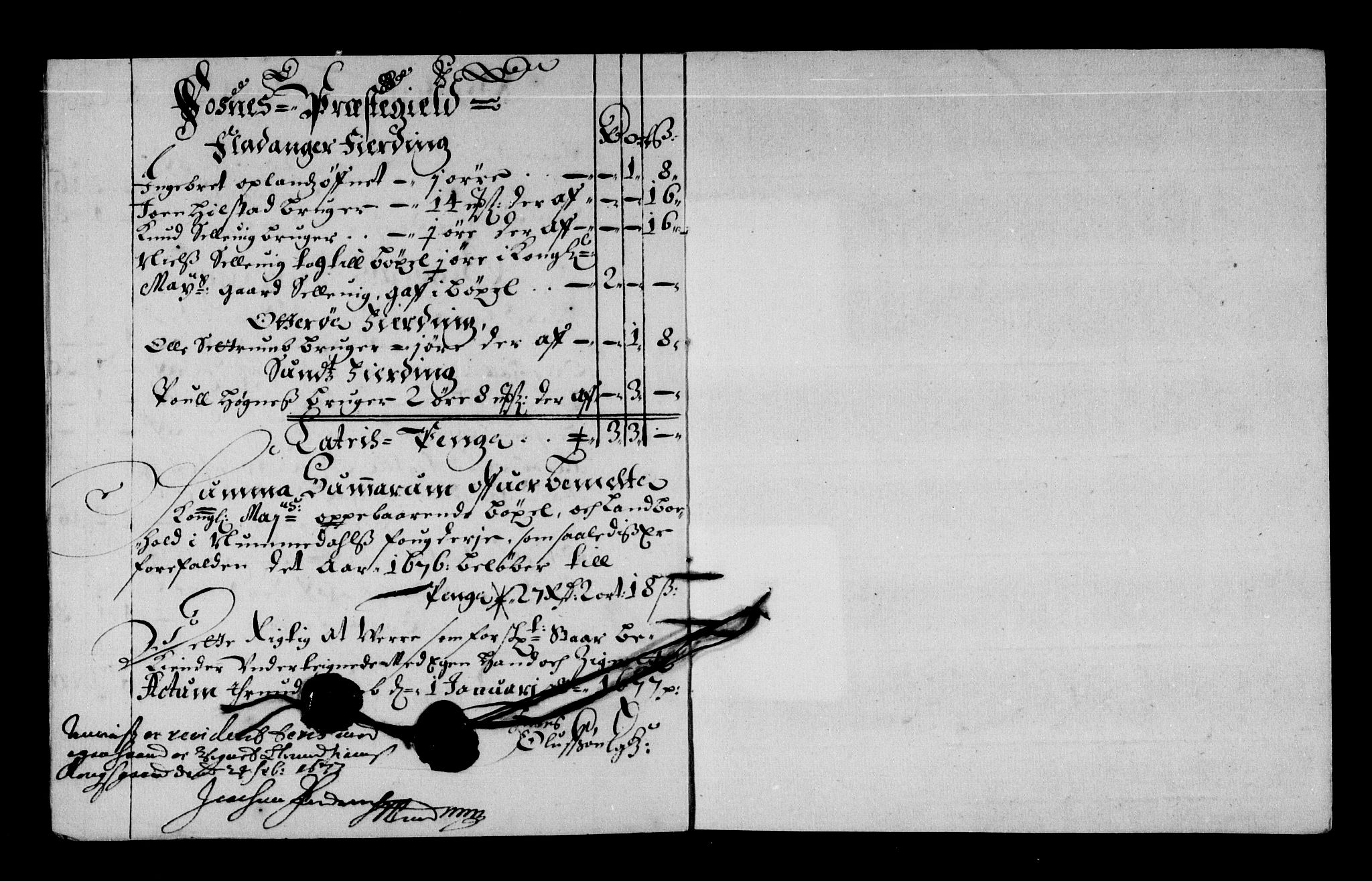 Rentekammeret inntil 1814, Reviderte regnskaper, Stiftamtstueregnskaper, Trondheim stiftamt og Nordland amt, AV/RA-EA-6044/R/Rd/L0044: Trondheim stiftamt, 1671-1676