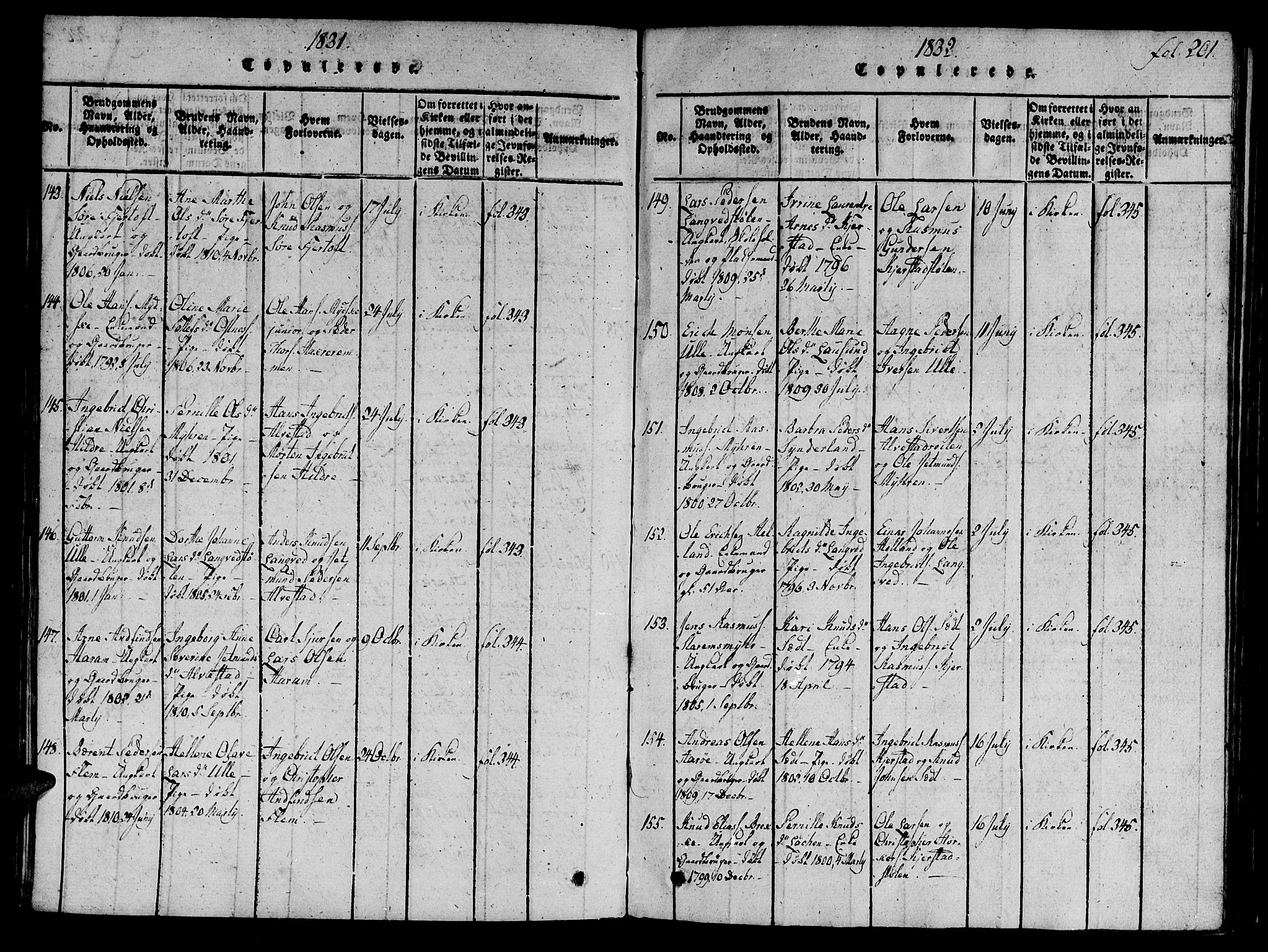 Ministerialprotokoller, klokkerbøker og fødselsregistre - Møre og Romsdal, SAT/A-1454/536/L0495: Parish register (official) no. 536A04, 1818-1847, p. 201