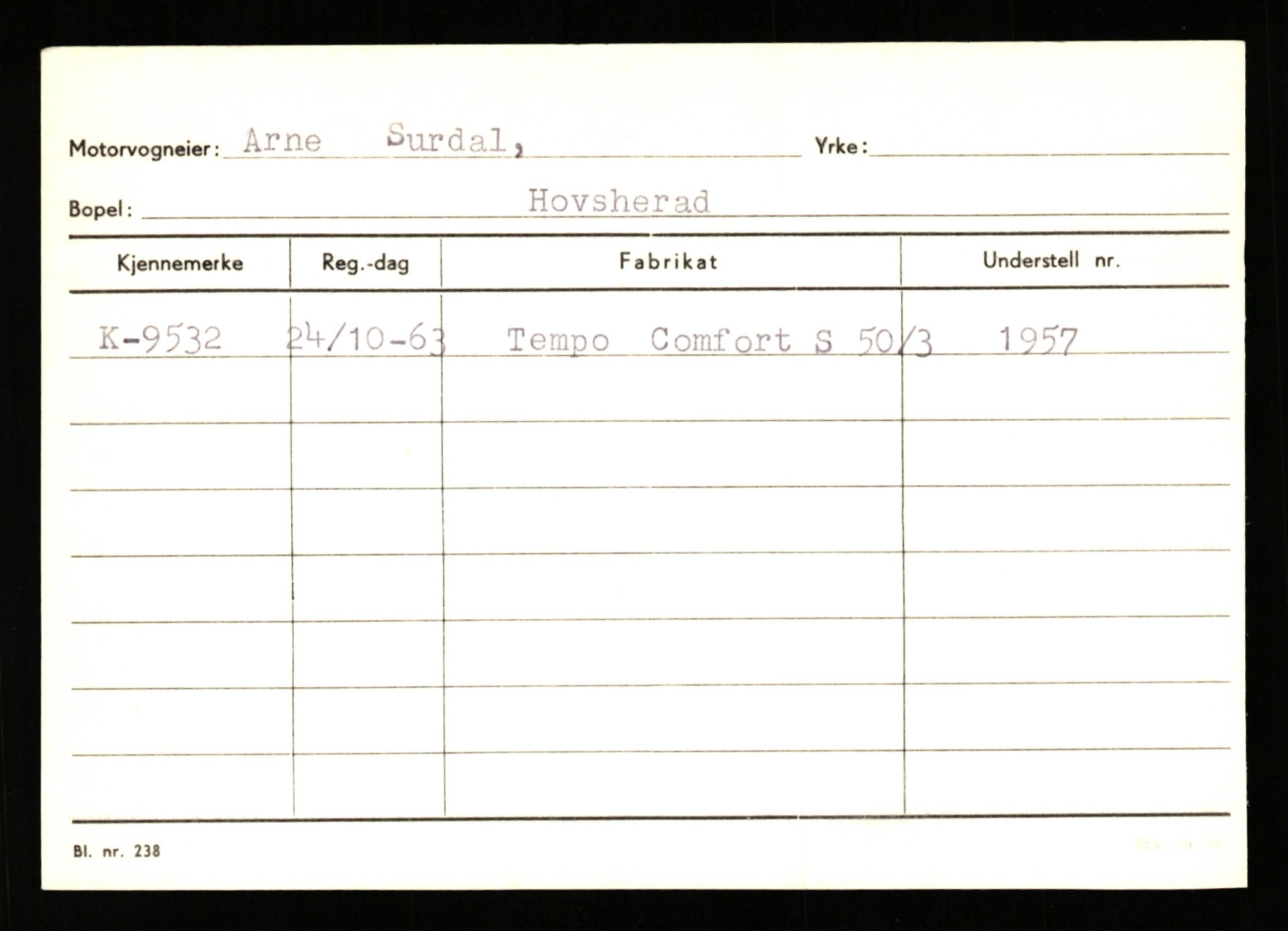 Stavanger trafikkstasjon, SAST/A-101942/0/G/L0002: Registreringsnummer: 5791 - 10405, 1930-1971, p. 2503