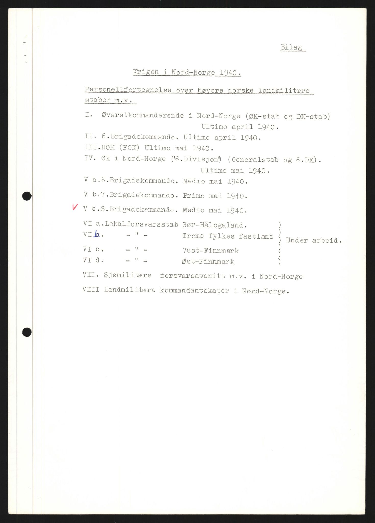 Forsvaret, Forsvarets krigshistoriske avdeling, AV/RA-RAFA-2017/Y/Yb/L0132: II-C-11-600  -  6. Divisjon / 6. Distriktskommando, 1940-1960, p. 13