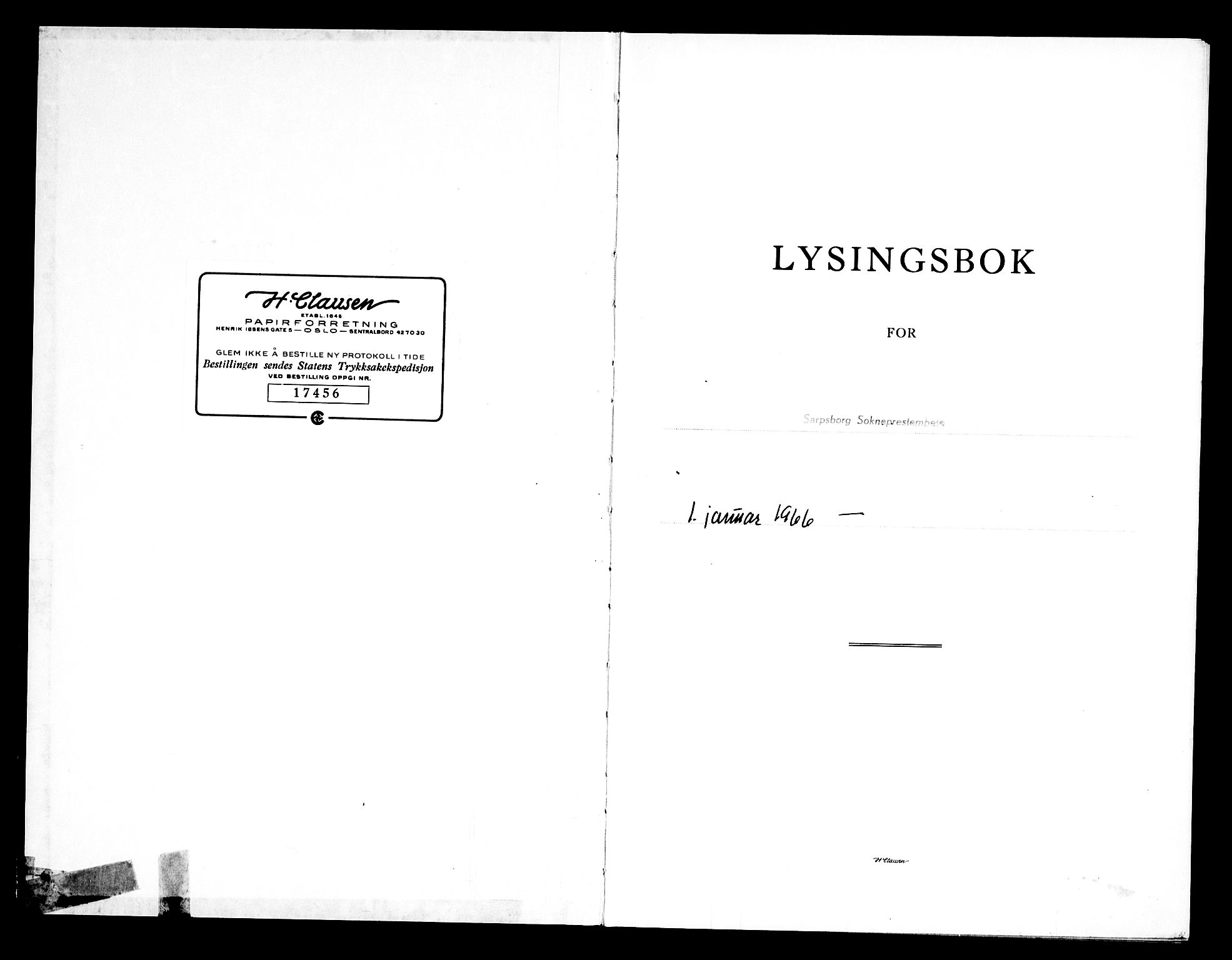 Sarpsborg prestekontor Kirkebøker, SAO/A-2006/H/Ha/L0007: Banns register no. 7, 1965-1969