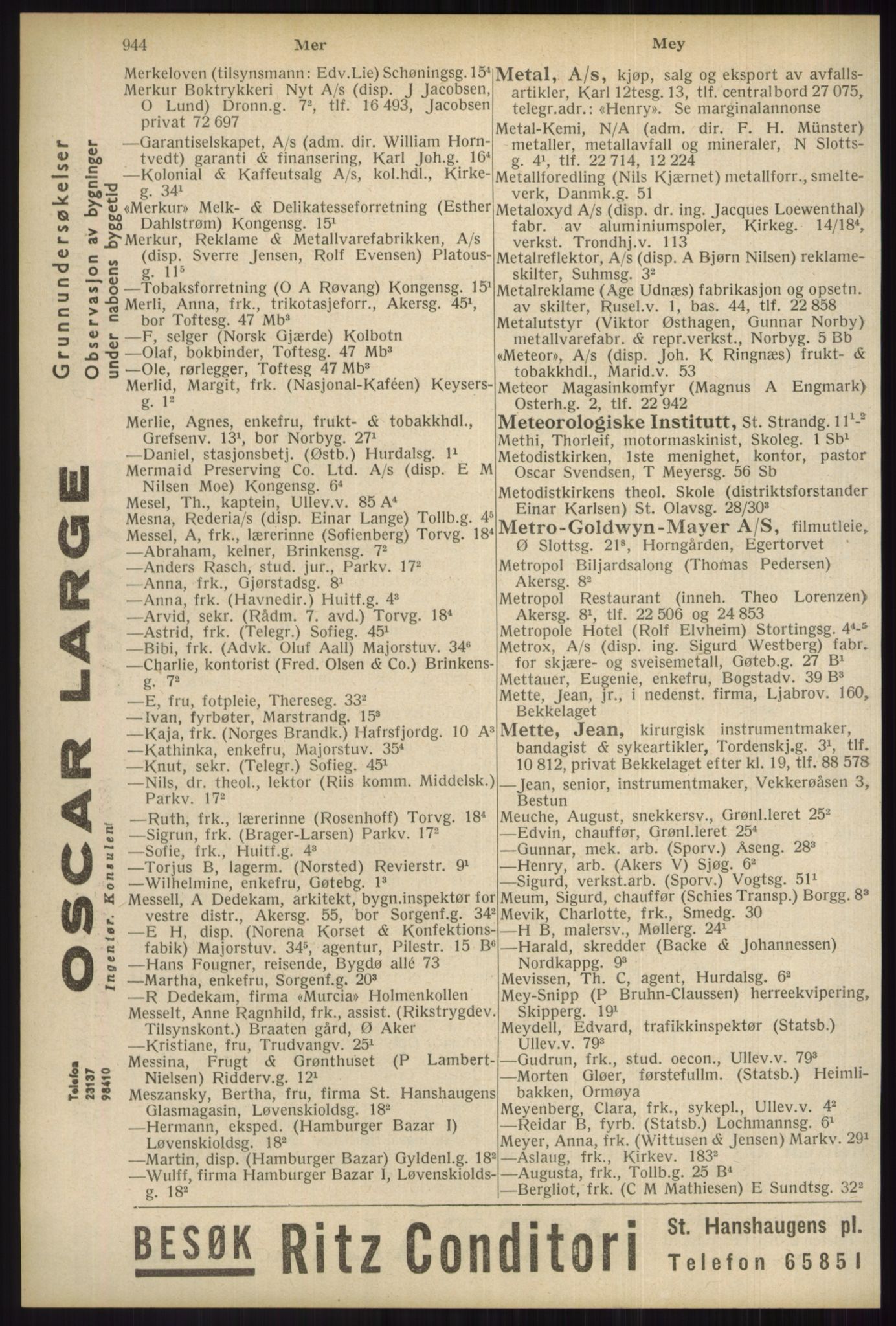 Kristiania/Oslo adressebok, PUBL/-, 1934, p. 944