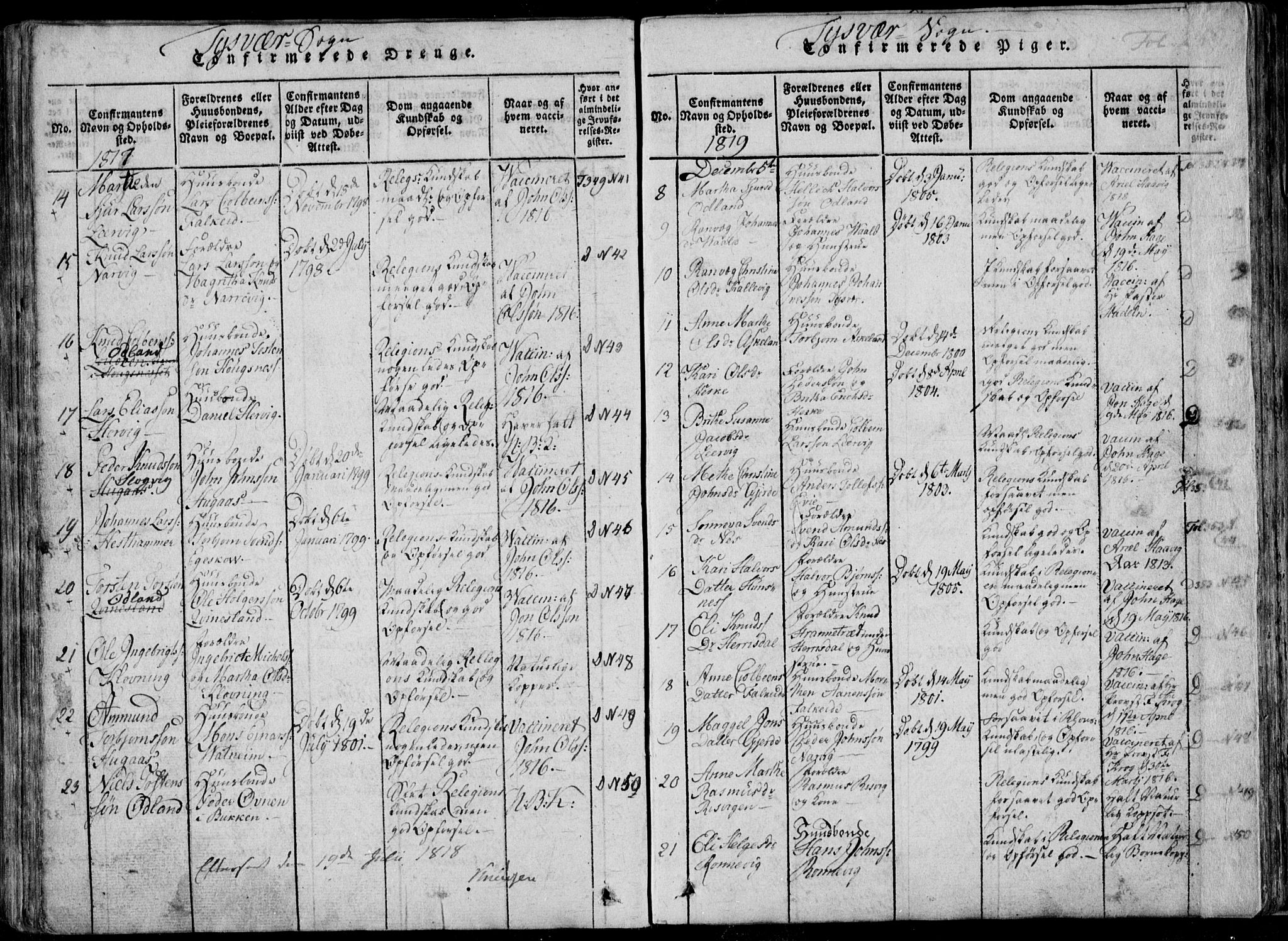 Skjold sokneprestkontor, SAST/A-101847/H/Ha/Haa/L0004: Parish register (official) no. A 4 /1, 1815-1830, p. 259