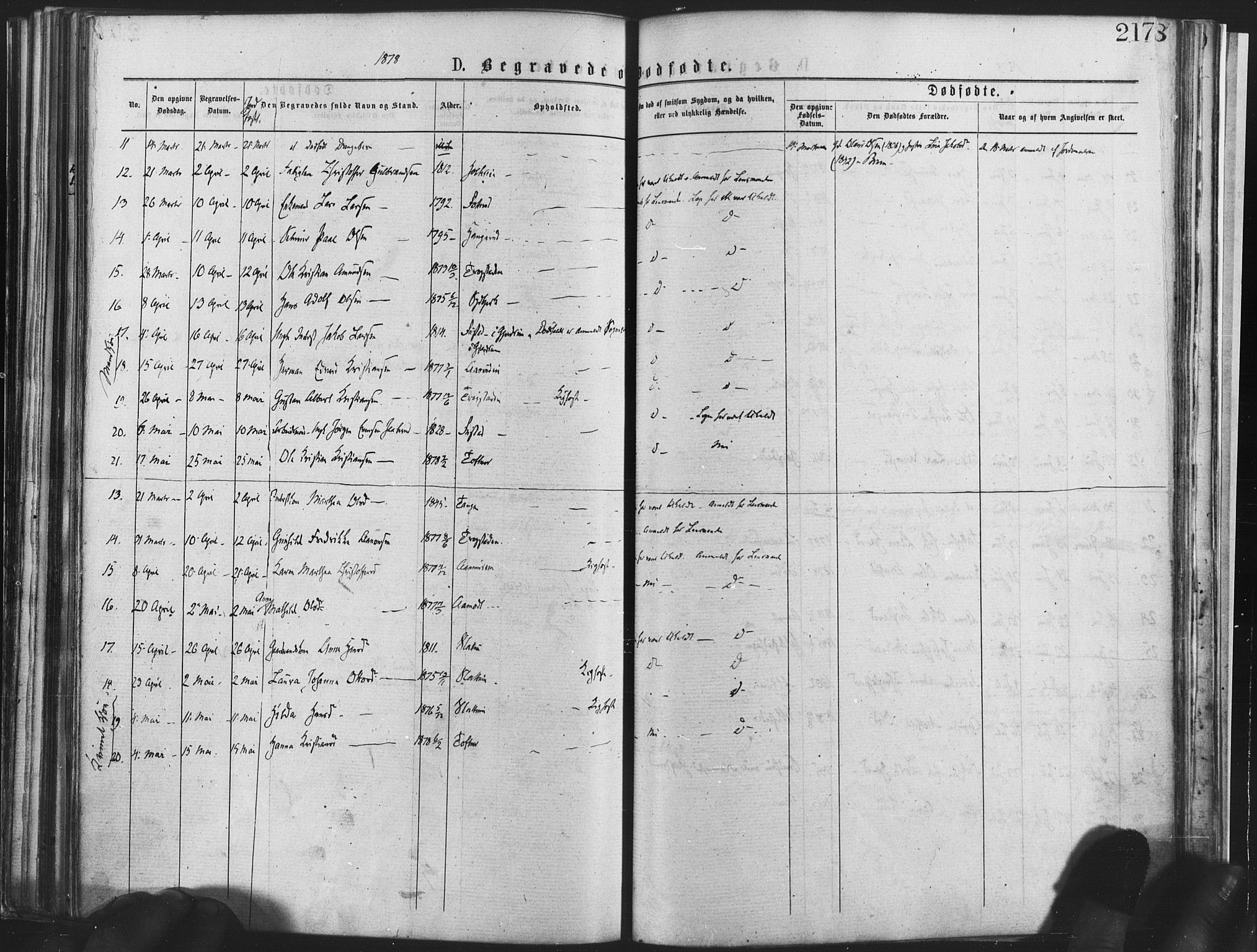 Nannestad prestekontor Kirkebøker, SAO/A-10414a/F/Fa/L0013: Parish register (official) no. I 13, 1873-1880, p. 217