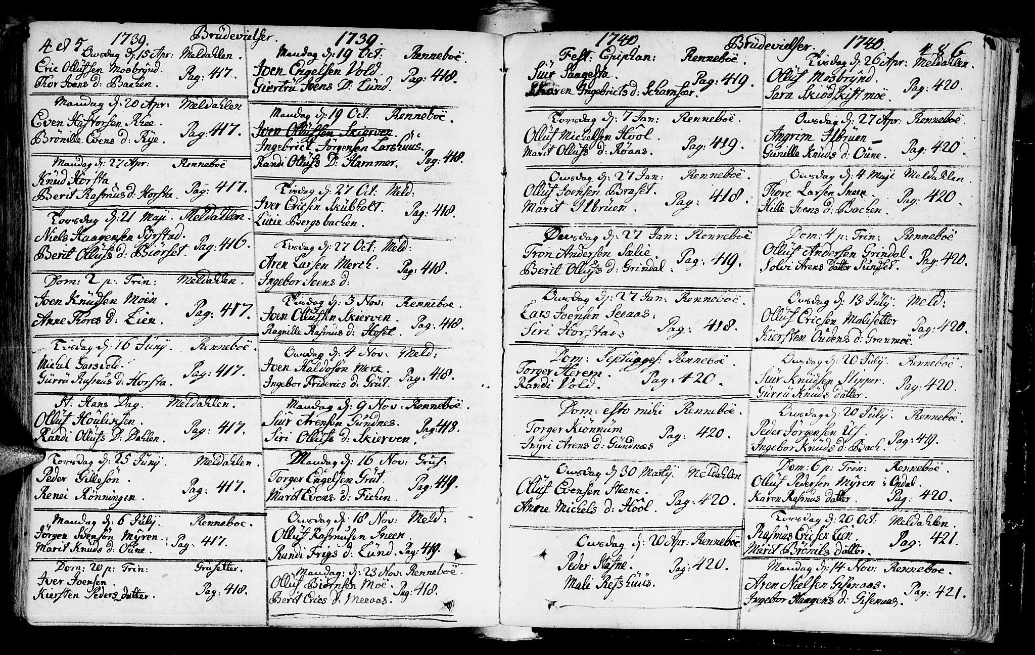 Ministerialprotokoller, klokkerbøker og fødselsregistre - Sør-Trøndelag, SAT/A-1456/672/L0850: Parish register (official) no. 672A03, 1725-1751, p. 485-486