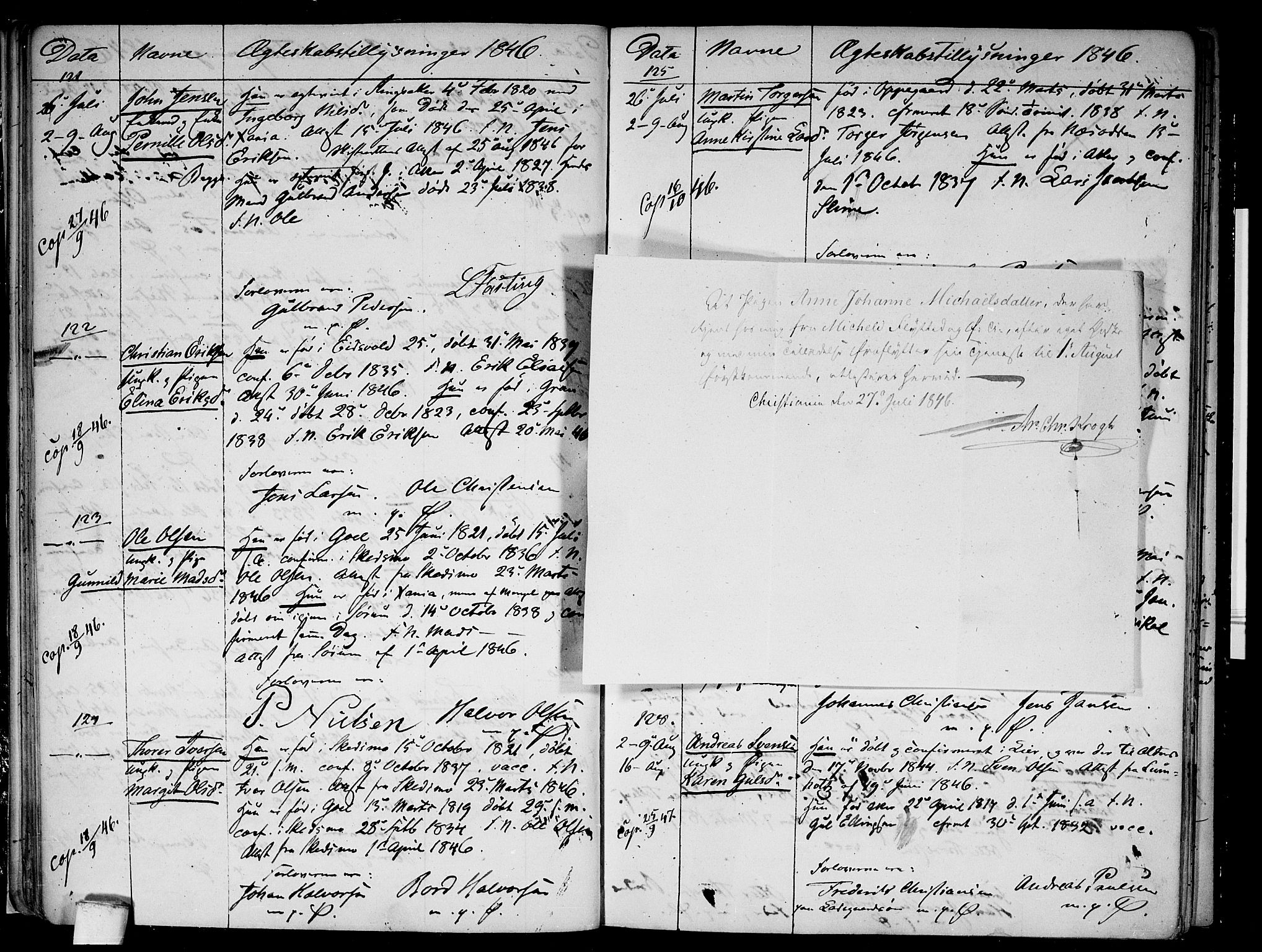 Aker prestekontor kirkebøker, SAO/A-10861/H/L0003: Banns register no. 3, 1845-1848