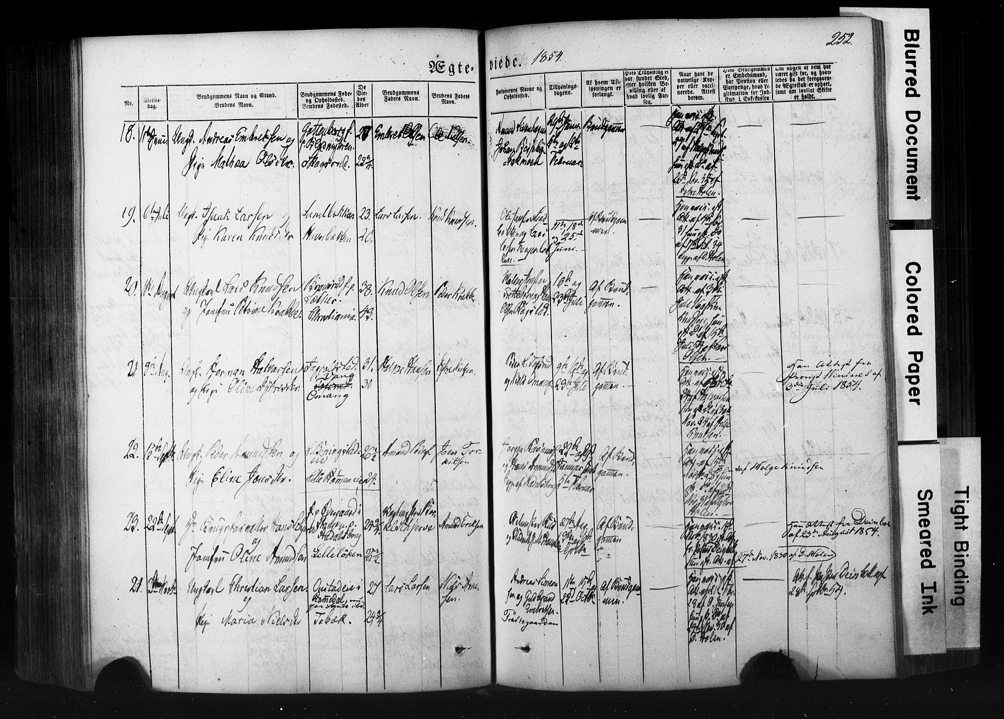 Løten prestekontor, AV/SAH-PREST-022/K/Ka/L0007: Parish register (official) no. 7, 1850-1859, p. 252