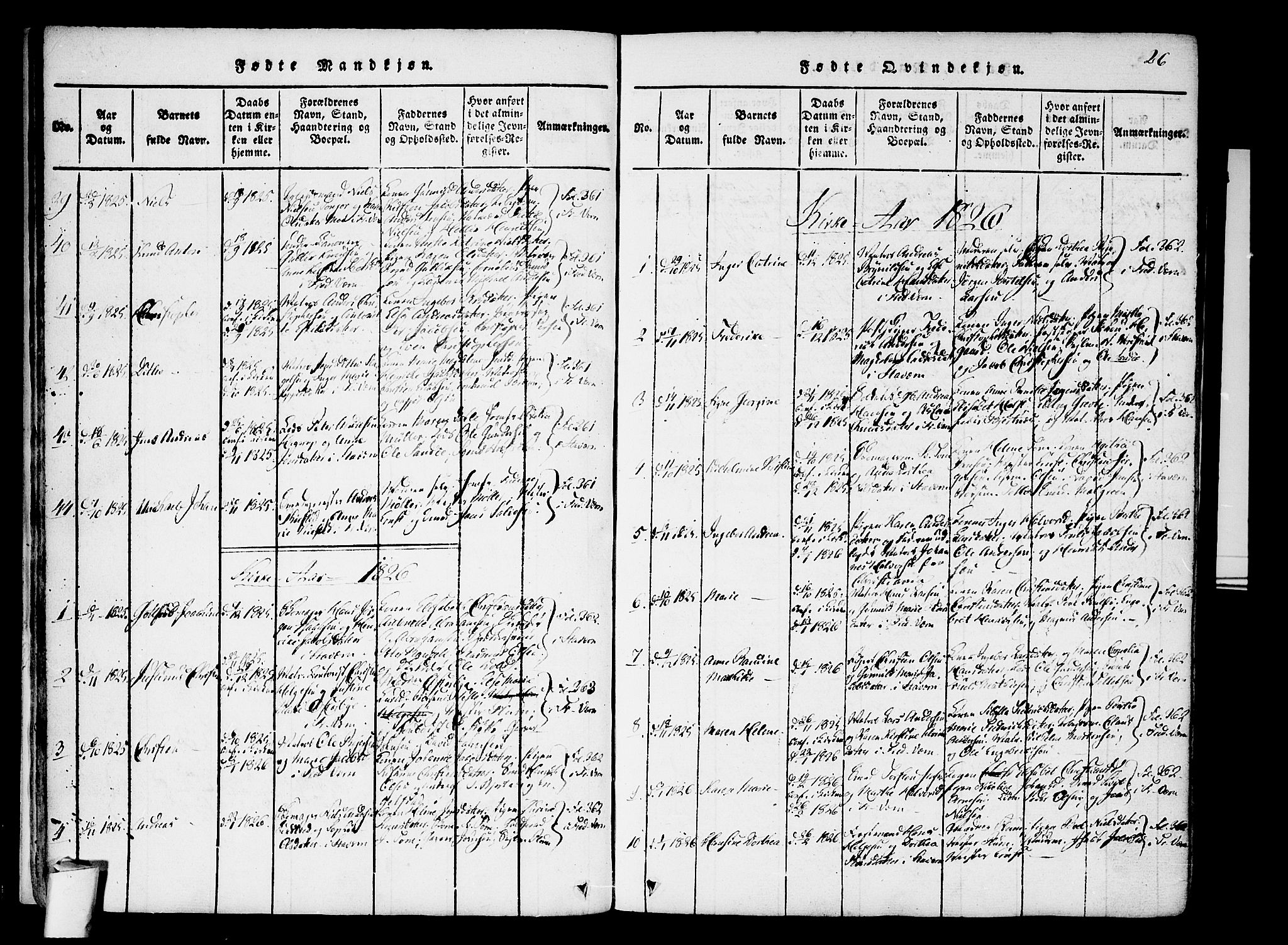 Stavern kirkebøker, AV/SAKO-A-318/F/Fa/L0006: Parish register (official) no. 6, 1816-1839, p. 26