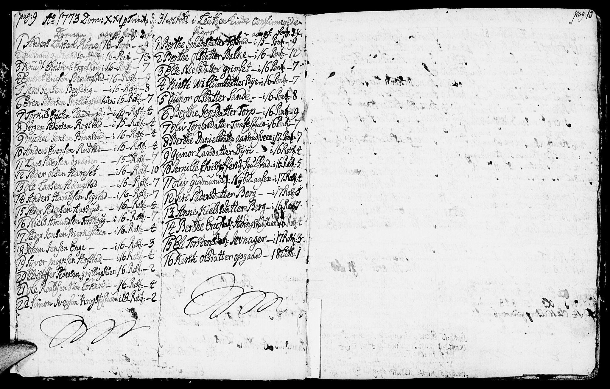 Løten prestekontor, SAH/PREST-022/K/Ka/L0003: Parish register (official) no. 3, 1773-1800, p. 9-10