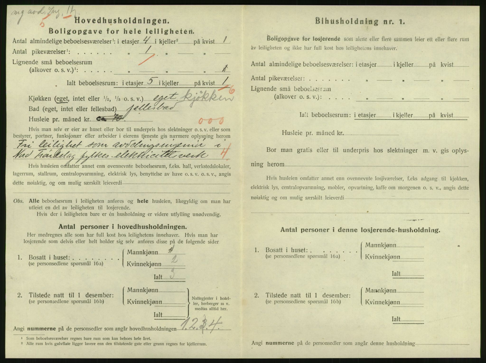 SAT, 1920 census for Steinkjer, 1920, p. 1453