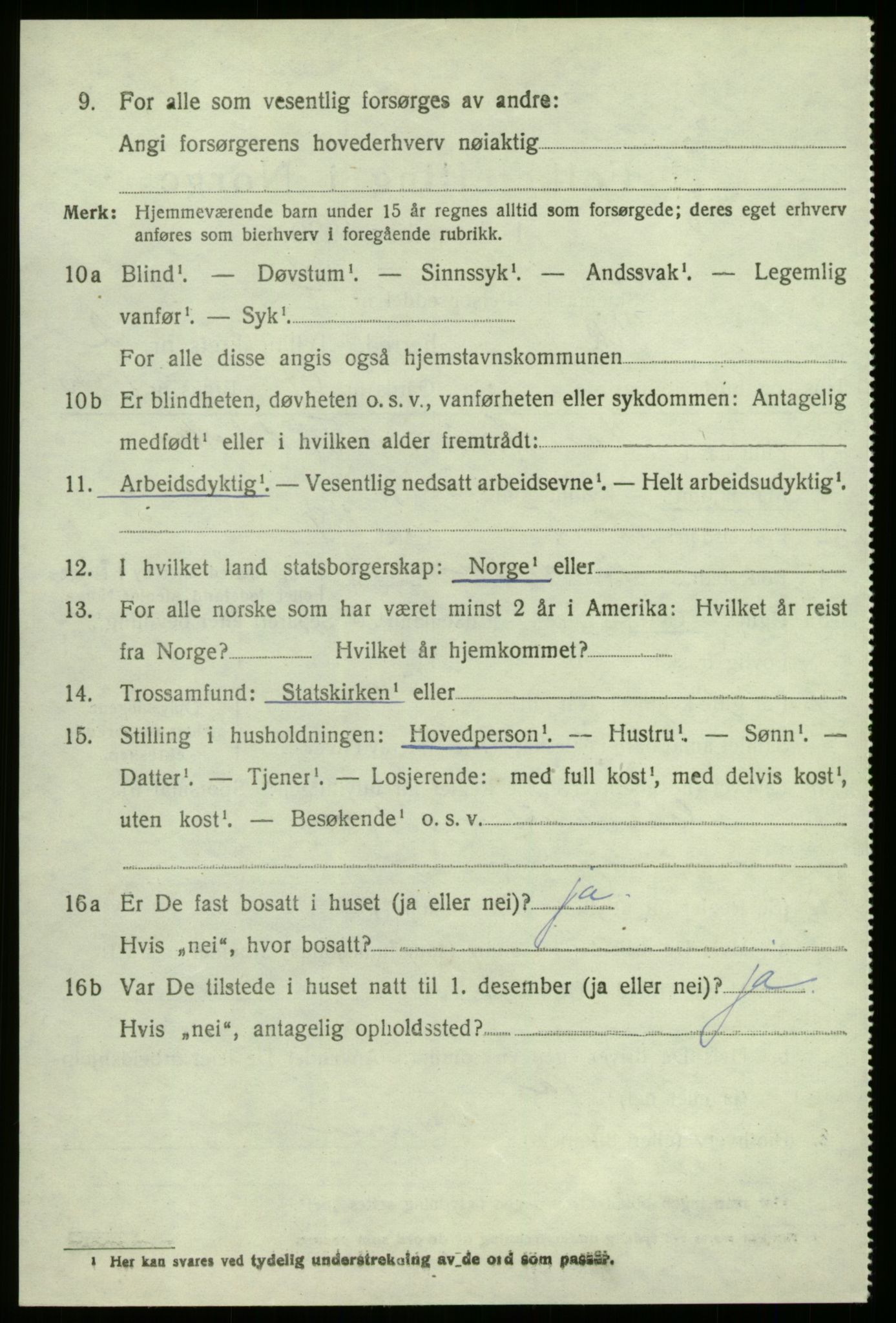 SAB, 1920 census for Vik, 1920, p. 6768