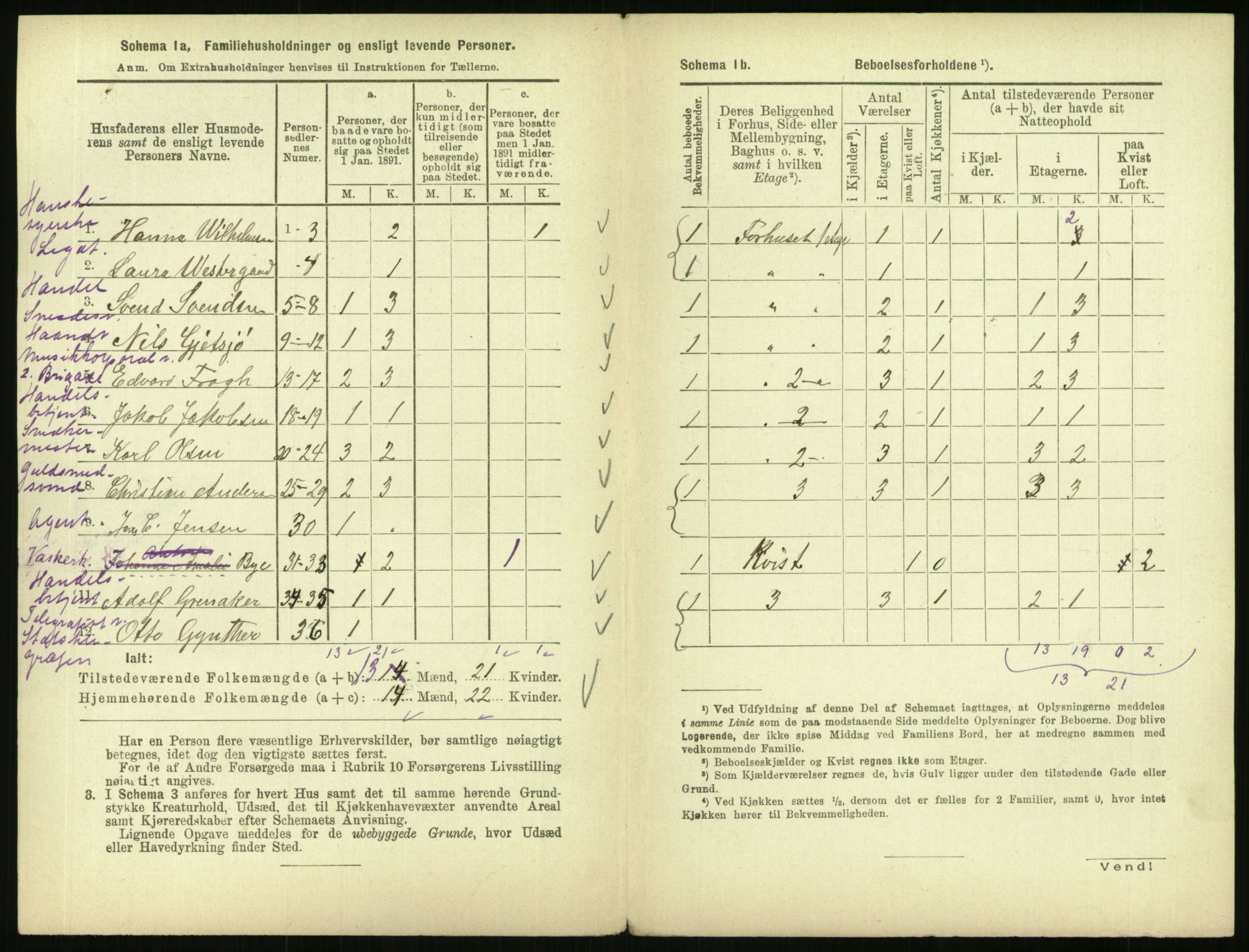 RA, 1891 census for 0301 Kristiania, 1891, p. 38912