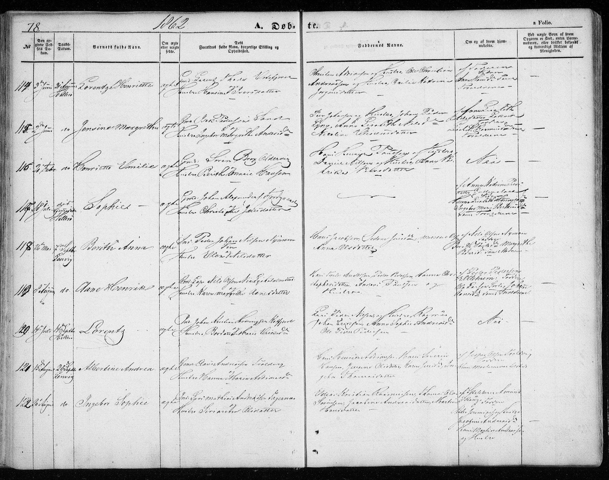Lenvik sokneprestembete, SATØ/S-1310/H/Ha/Haa/L0007kirke: Parish register (official) no. 7, 1855-1865, p. 78