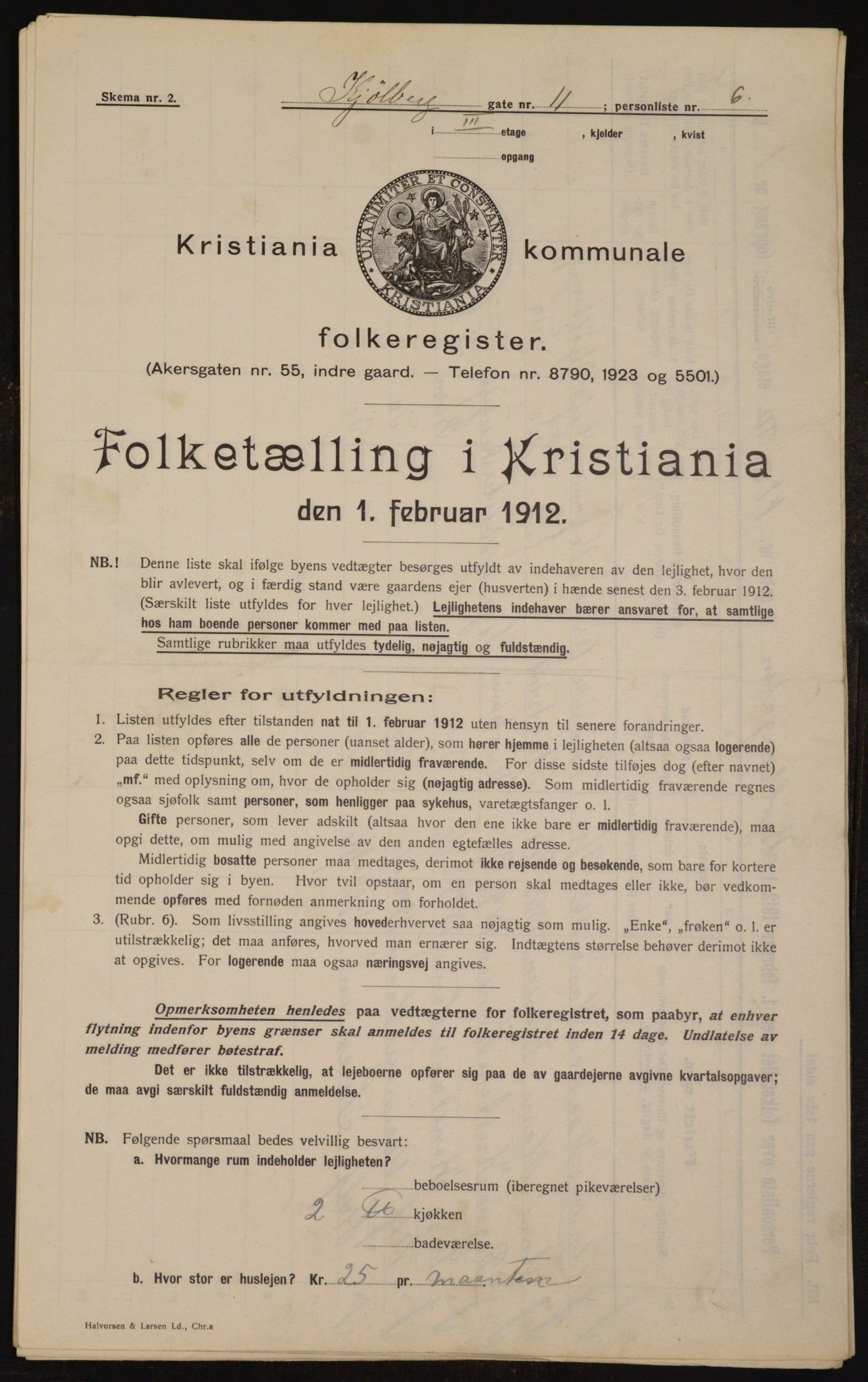 OBA, Municipal Census 1912 for Kristiania, 1912, p. 51769