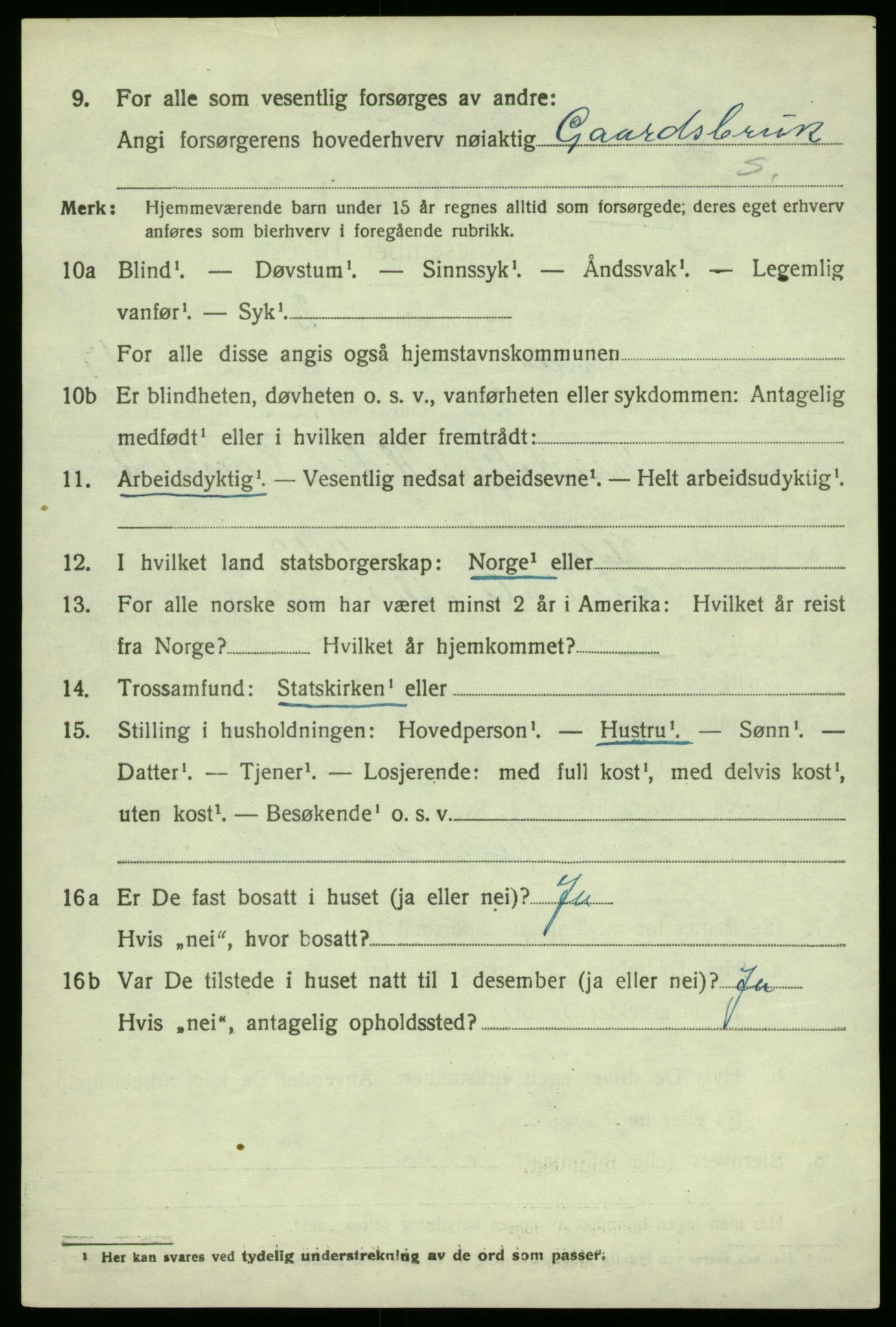 SAB, 1920 census for Lindås, 1920, p. 9300