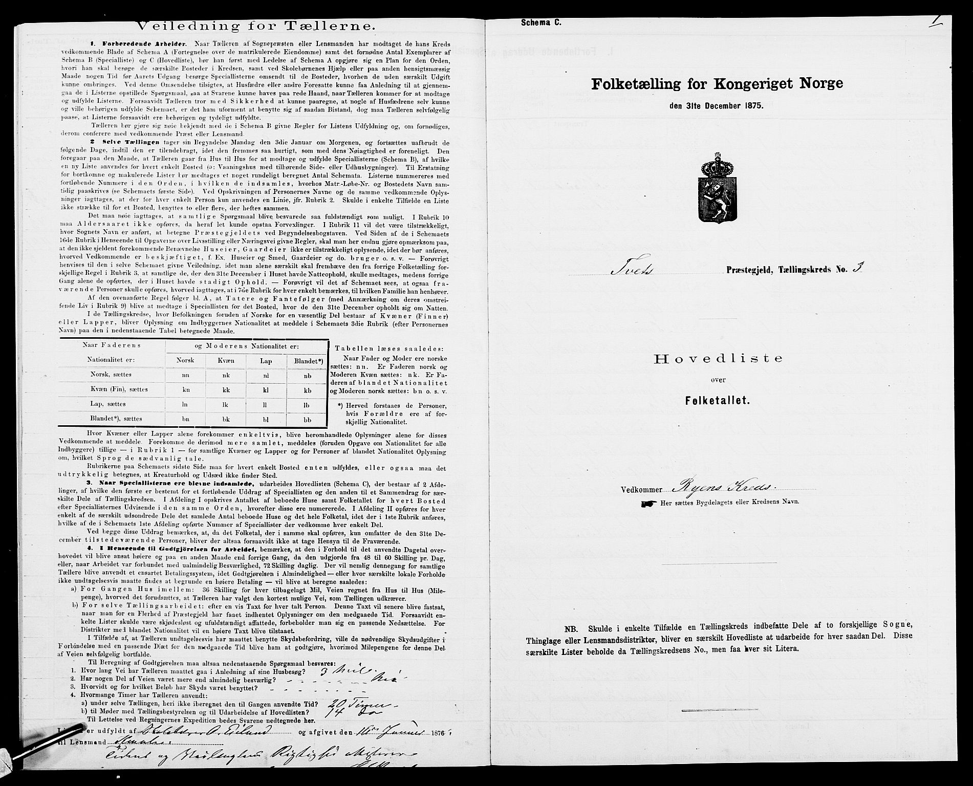 SAK, 1875 census for 1013P Tveit, 1875, p. 18