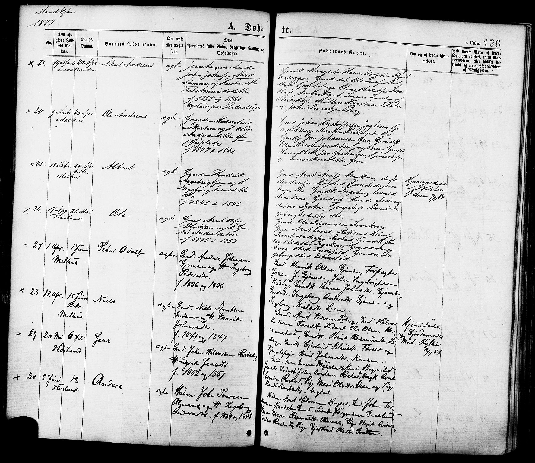 Ministerialprotokoller, klokkerbøker og fødselsregistre - Sør-Trøndelag, SAT/A-1456/691/L1079: Parish register (official) no. 691A11, 1873-1886, p. 136