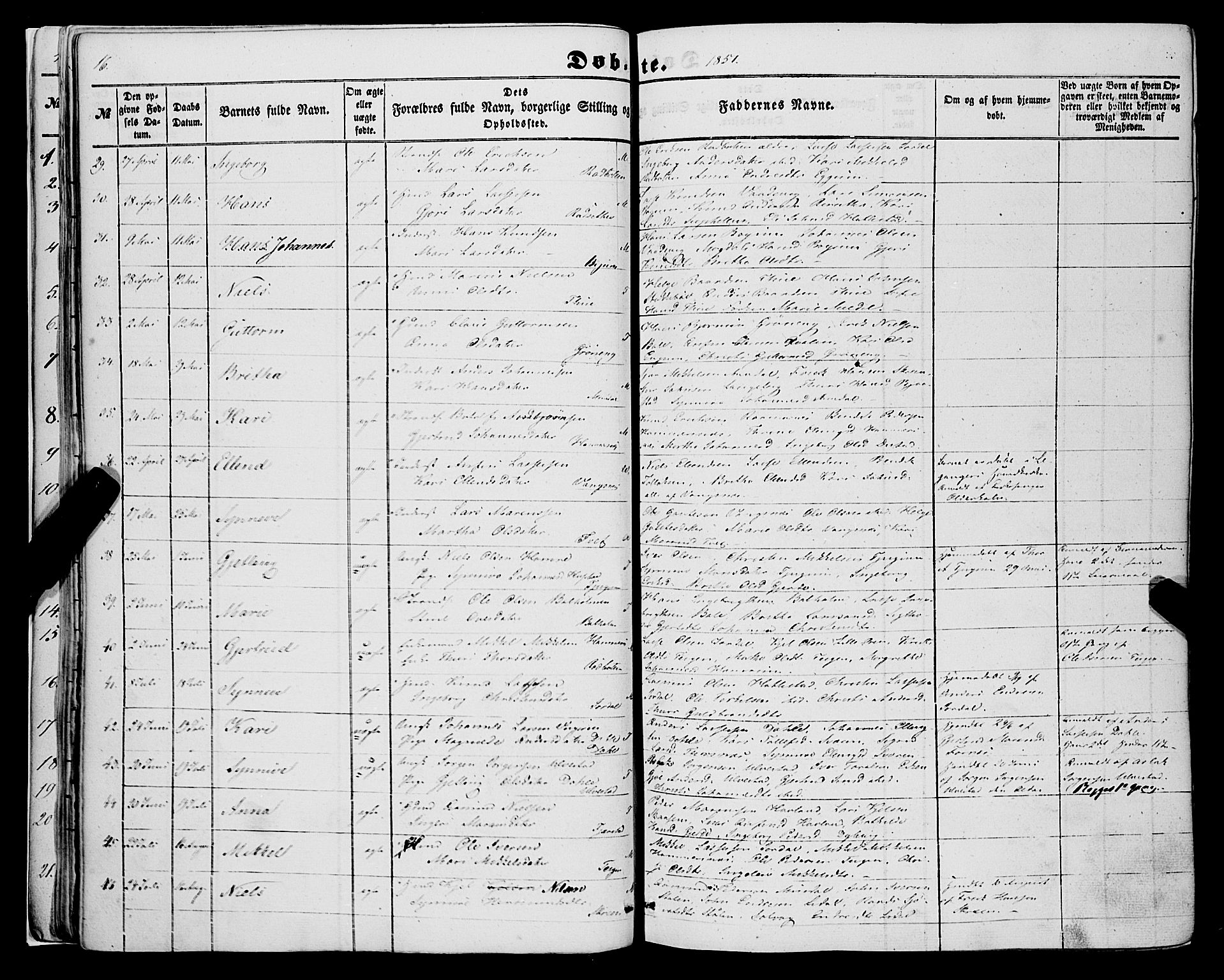 Balestrand sokneprestembete, AV/SAB-A-79601/H/Haa/Haaa/L0002: Parish register (official) no. A 2, 1847-1866, p. 16