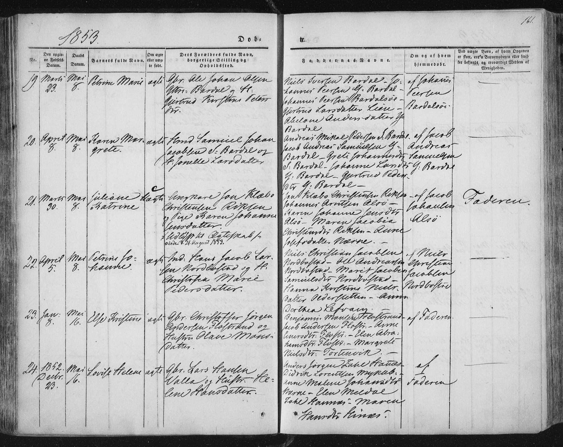 Ministerialprotokoller, klokkerbøker og fødselsregistre - Nordland, AV/SAT-A-1459/838/L0549: Parish register (official) no. 838A07, 1840-1854, p. 161