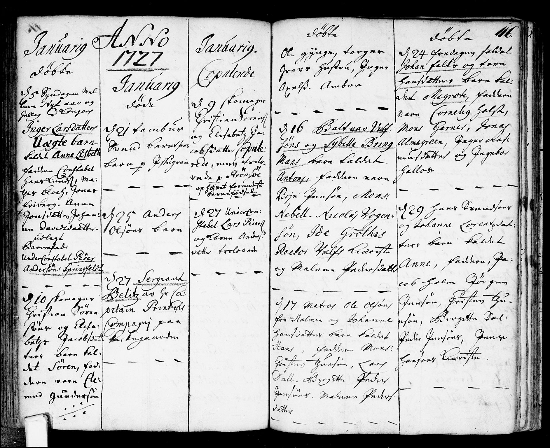 Fredrikstad prestekontor Kirkebøker, AV/SAO-A-11082/F/Fa/L0001: Parish register (official) no. 1, 1717-1731, p. 116