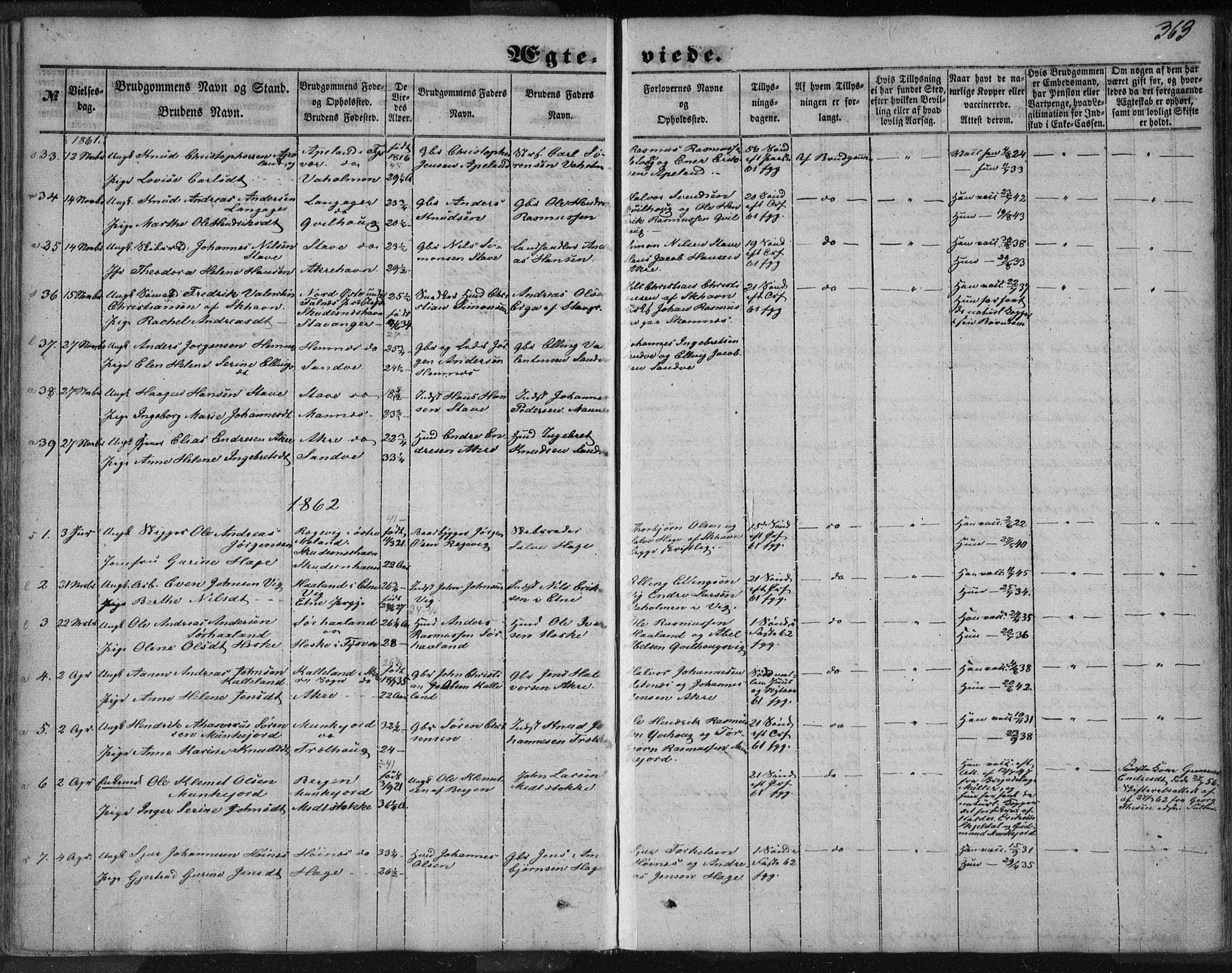Skudenes sokneprestkontor, SAST/A -101849/H/Ha/Haa/L0005: Parish register (official) no. A 3.2, 1847-1863, p. 363