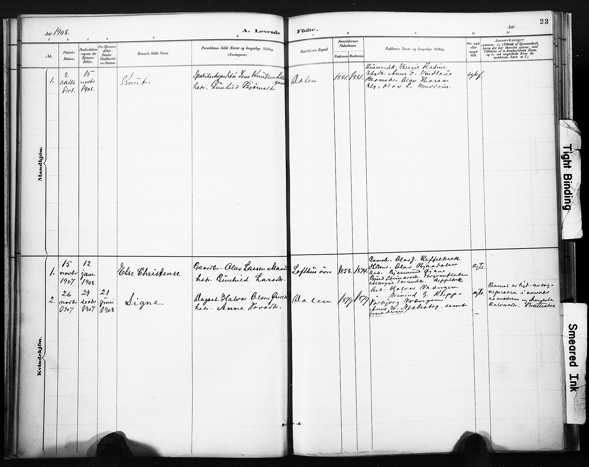 Lårdal kirkebøker, SAKO/A-284/F/Fb/L0002: Parish register (official) no. II 2, 1887-1918, p. 23