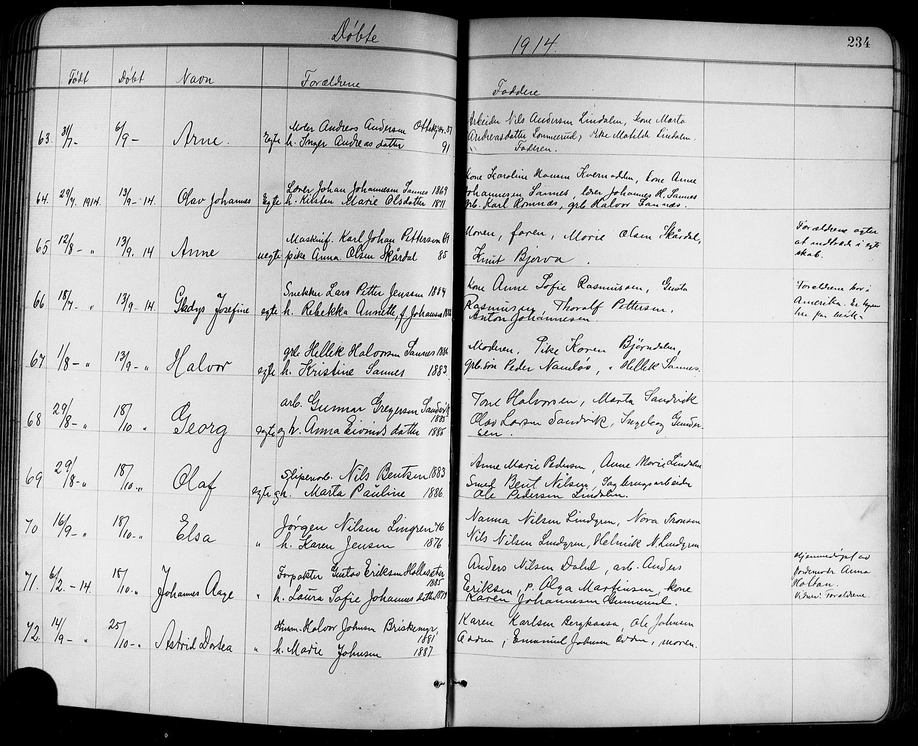 Holla kirkebøker, AV/SAKO-A-272/G/Ga/L0005: Parish register (copy) no. I 5, 1891-1917, p. 234