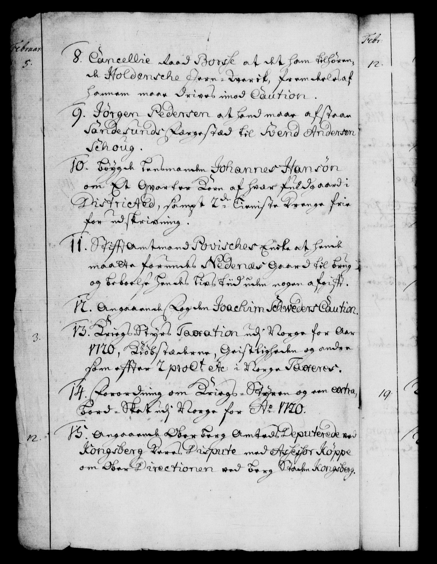 Rentekammeret, Kammerkanselliet, RA/EA-3111/G/Gf/Gfb/L0001: Register til norske relasjons- og resolusjonsprotokoller (merket RK 52.96), 1720-1749, p. 133