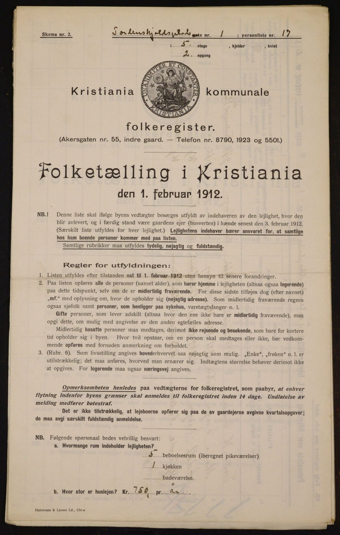 OBA, Municipal Census 1912 for Kristiania, 1912, p. 113810