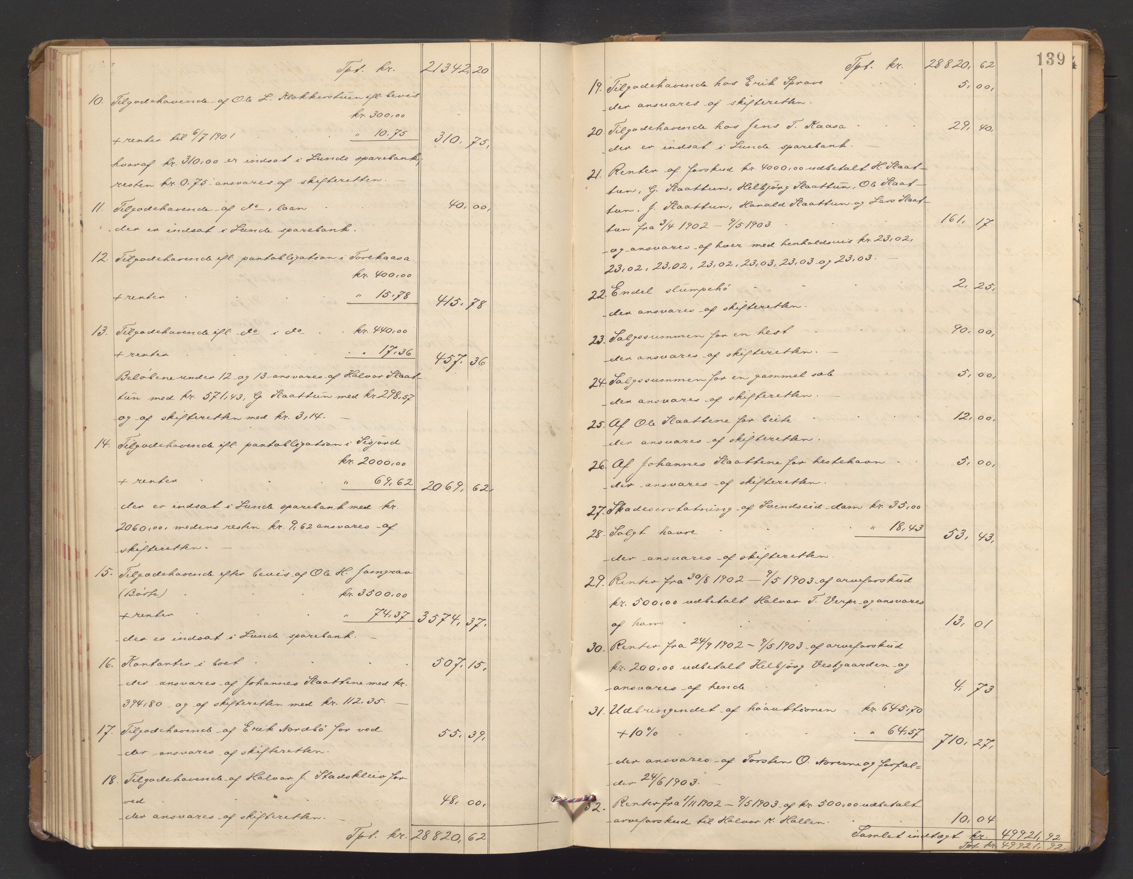 Nedre Telemark sorenskriveri, SAKO/A-135/H/Hb/Hbe/L0005: Skifteutlodningsprotokoll, 1898-1905, p. 138b-139a
