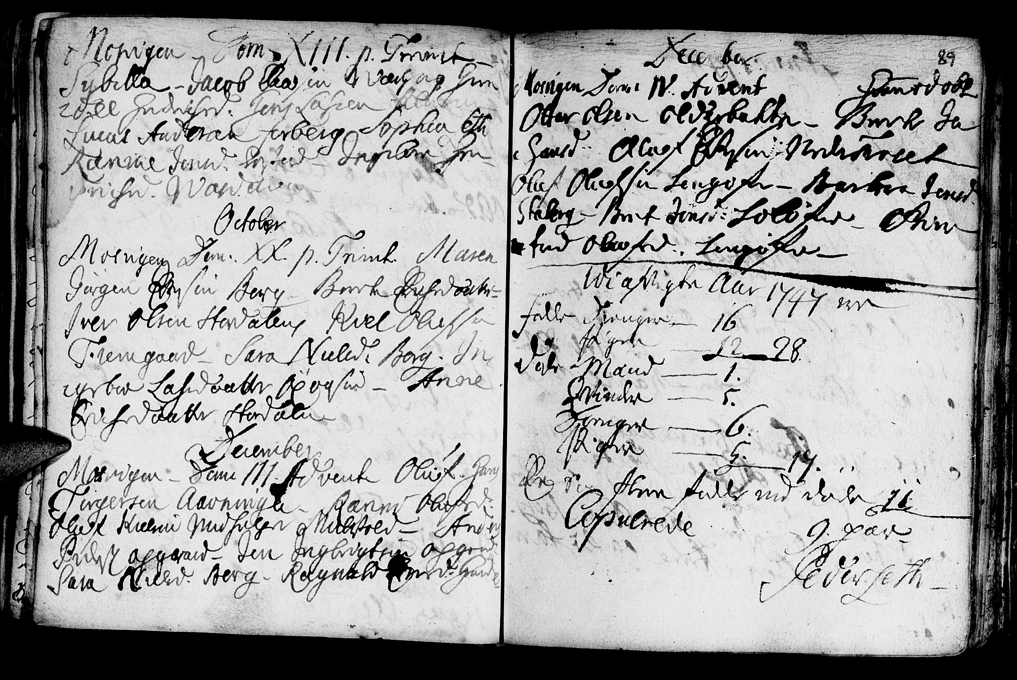 Ministerialprotokoller, klokkerbøker og fødselsregistre - Nord-Trøndelag, SAT/A-1458/722/L0215: Parish register (official) no. 722A02, 1718-1755, p. 89