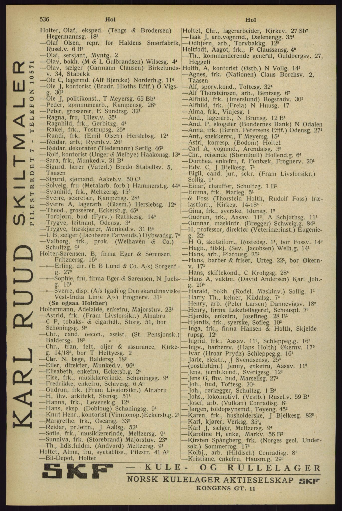 Kristiania/Oslo adressebok, PUBL/-, 1929, p. 536