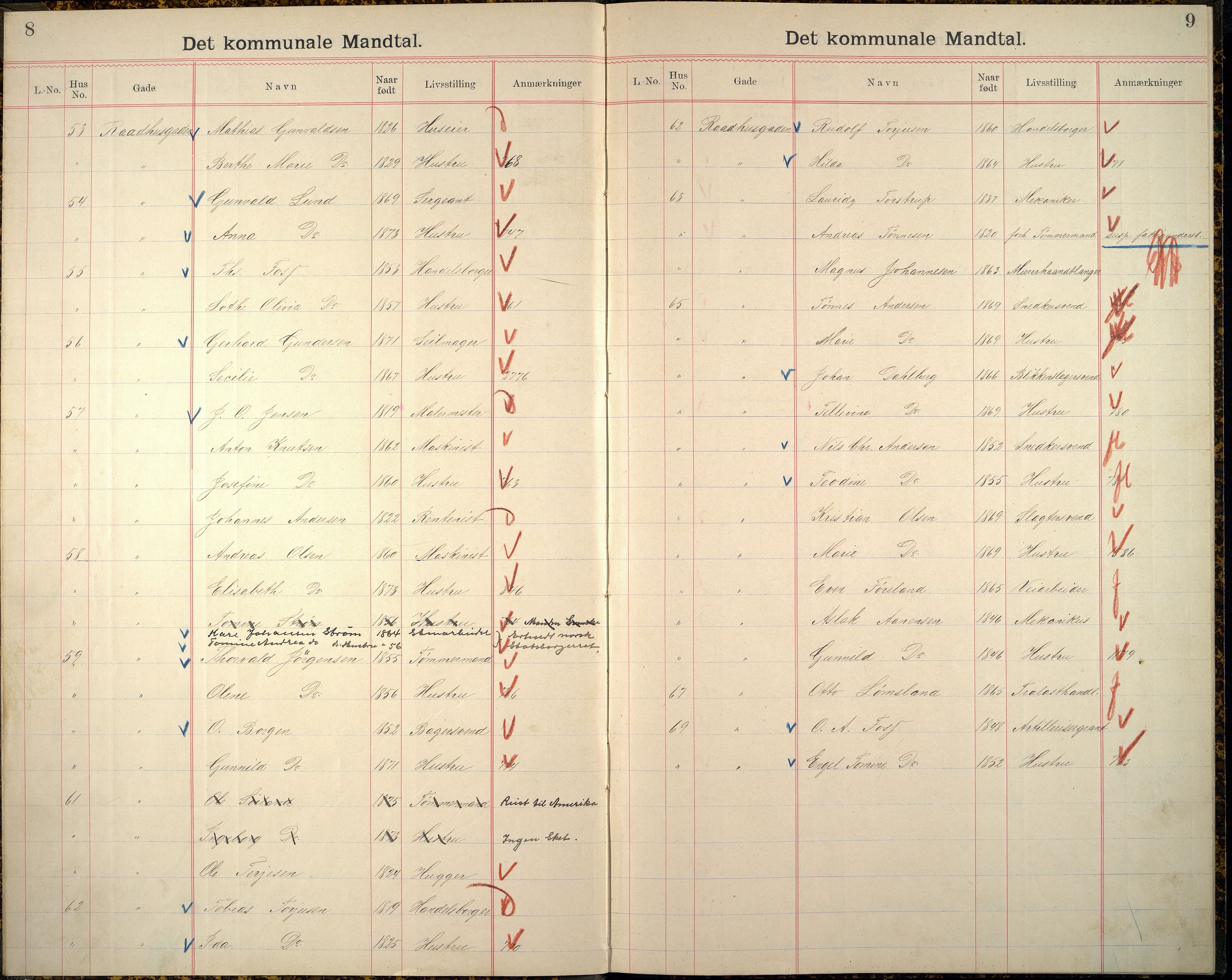 Kristiansand By - Valgstyret, ARKSOR/1001KG110/Fb/L0015: Det kommunale manntall II, 1901, p. 7