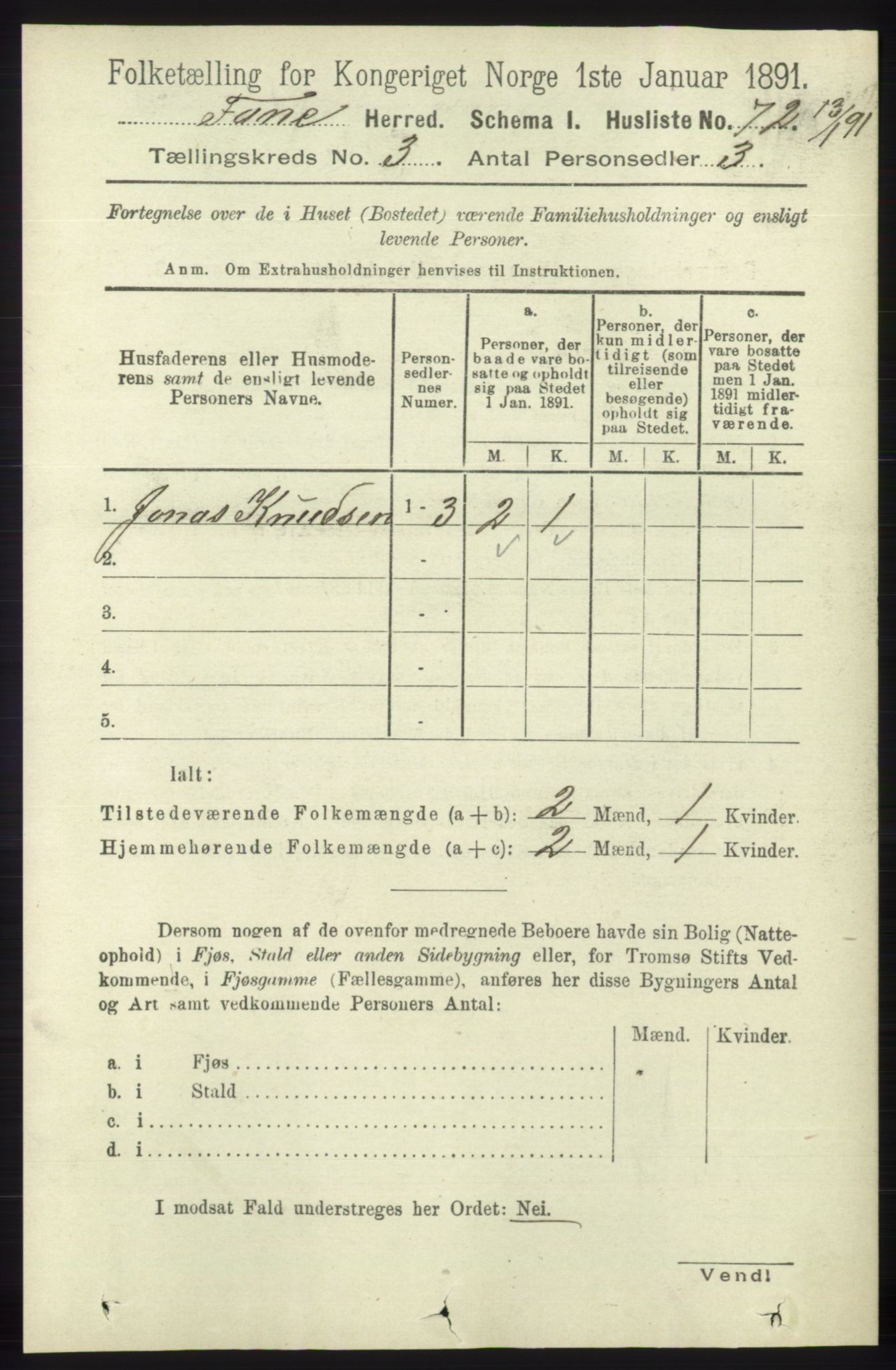 RA, 1891 census for 1249 Fana, 1891, p. 868