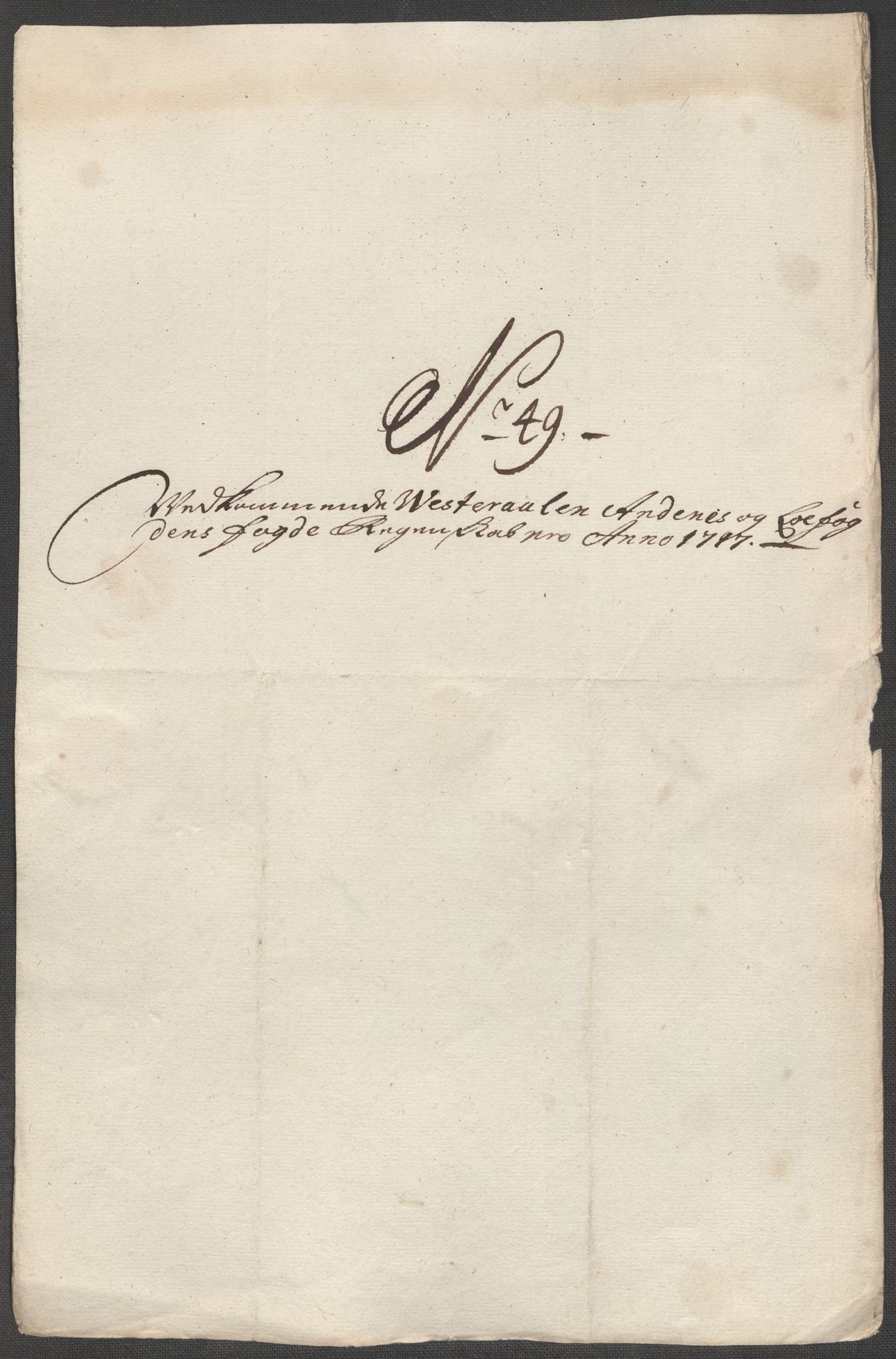 Rentekammeret inntil 1814, Reviderte regnskaper, Fogderegnskap, AV/RA-EA-4092/R67/L4683: Fogderegnskap Vesterålen, Andenes og Lofoten, 1717, p. 261